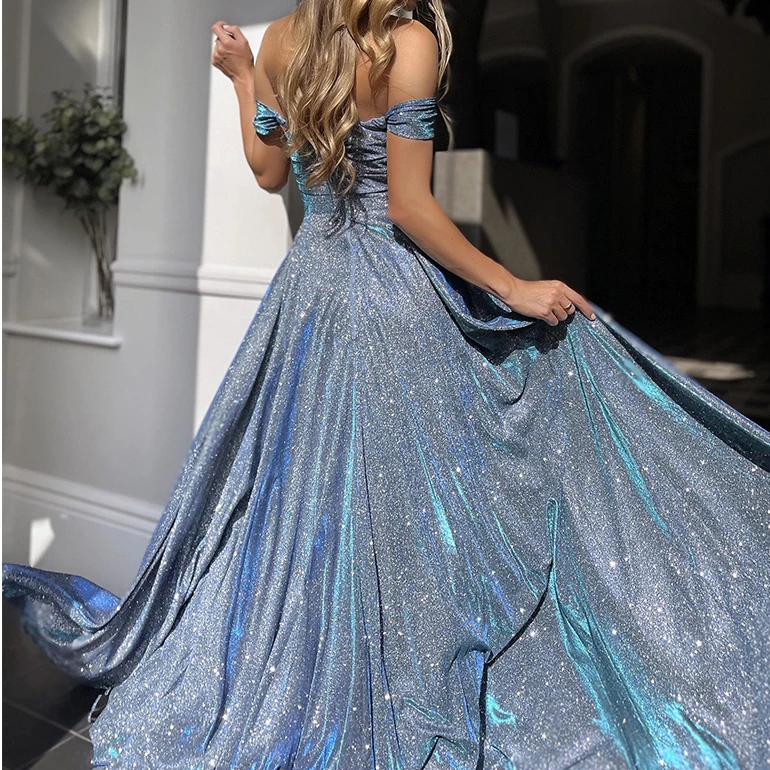 2026 Party Dresses for Women Slash Neck Backless Dress Floor Length Pink Sequins Sleeveless Maxi Evening Dress Formal Vestidos