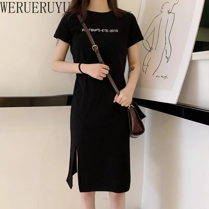 Striped Print Short Sleeve Midi Dress Summer Aesthetic Clothes Korean Fashion Casual Harajuku Dresses for Women 2023 Vestidos