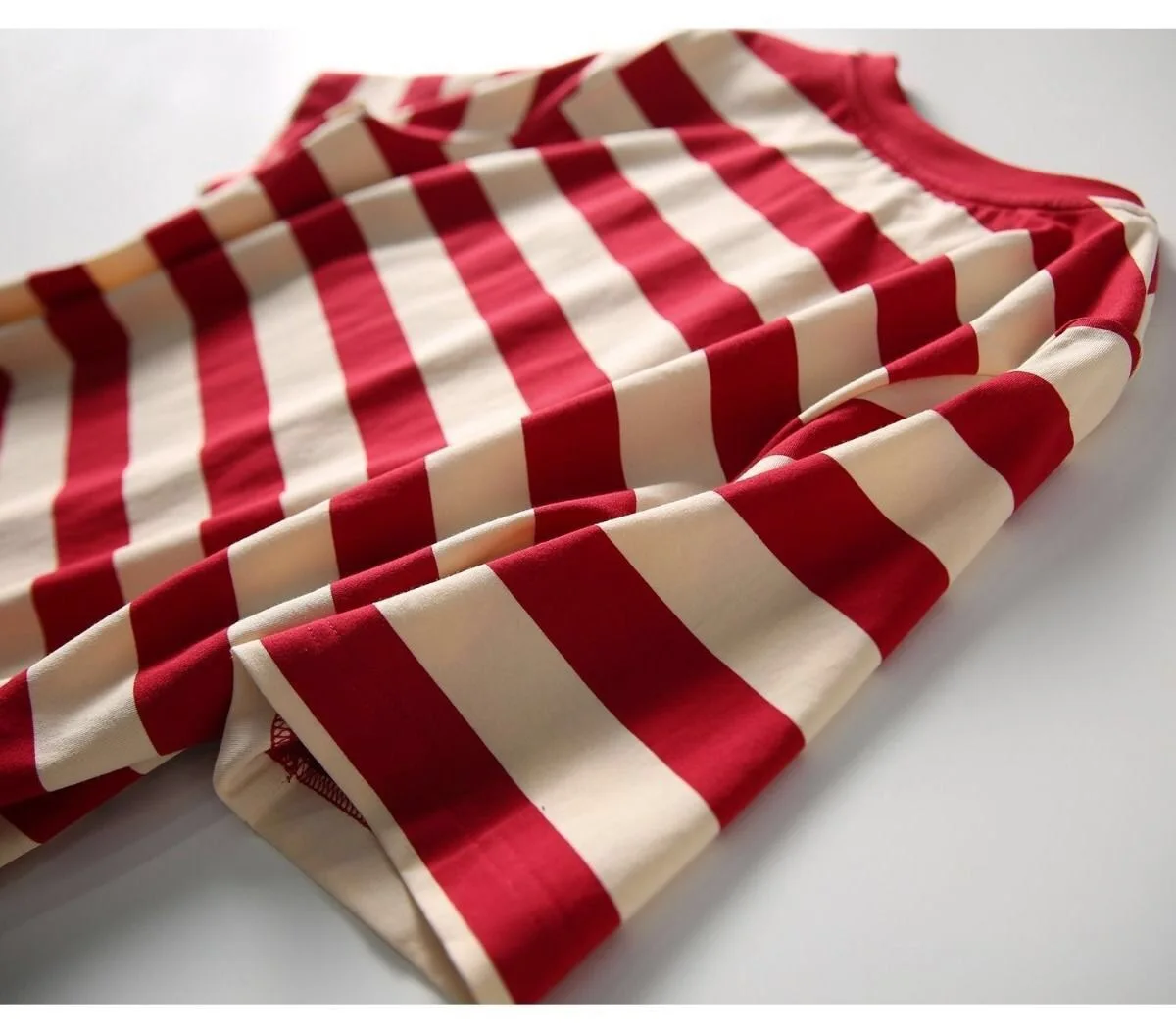 Striped Print Short Sleeve Midi Dress Summer Aesthetic Clothes Korean Fashion Casual Harajuku Dresses for Women 2023 Vestidos