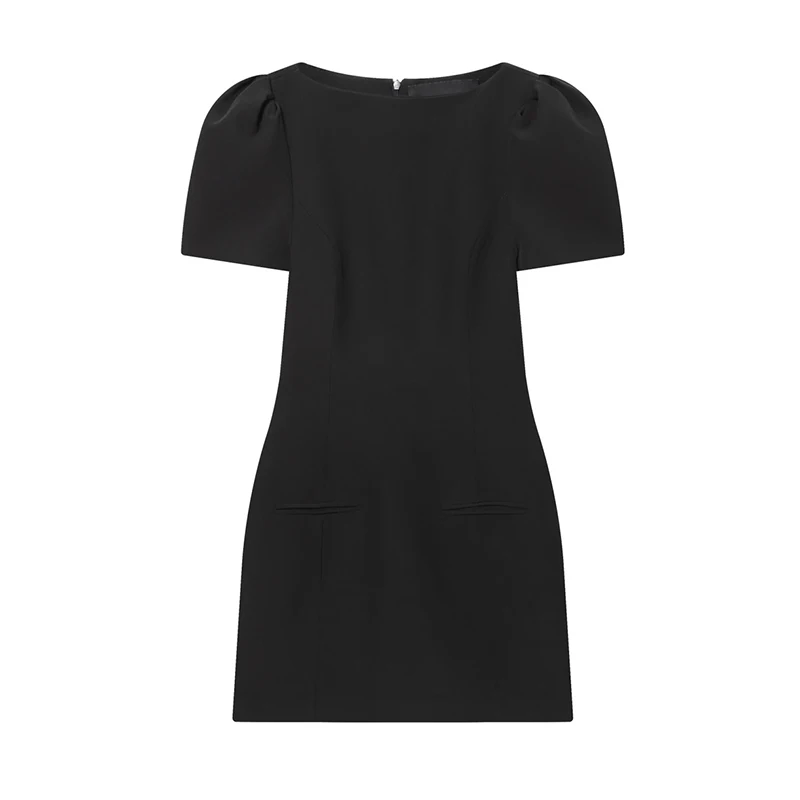 Fashion Evening Party Female Short Dresses Elegant Black Short Sleeve Women's Mini Dress 2026 New Lady Chic Evening Party Robes