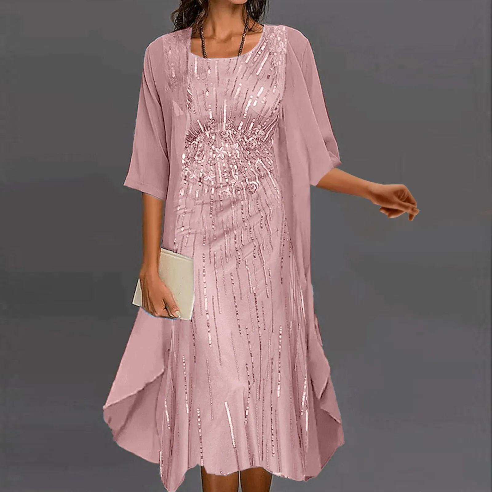 Elegant Long Dresses For Women Party Cocktail Dress Sleeveless Vintage Dress And Tulle Cardigan Two Piece Set Summer Outfits