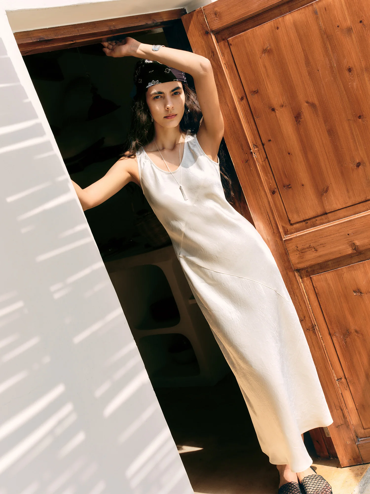 ZIQIAO Little Luxury Acetate Bias Cut Temperament Dress Women's Summer 2025 New Style 25ZQ91103