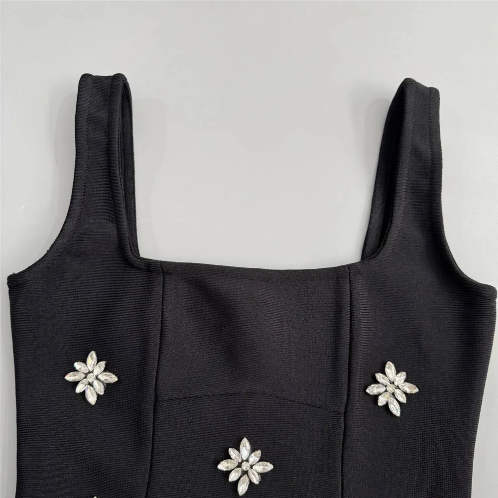 Women Sexy Ruffles Summer Clothing 2025 New Sleeveless Bandage Dress Club Party Mini Dresses
