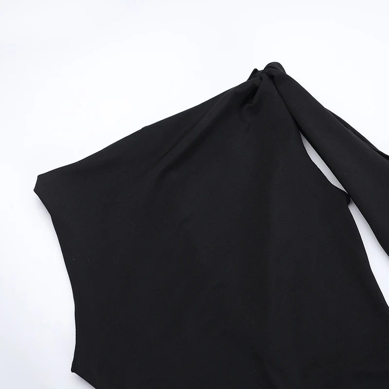 Women's Hot Sweetheart Long Dress New Fashion Asymmetric Temperament Slim Package Hip Simple Tie Dresses
