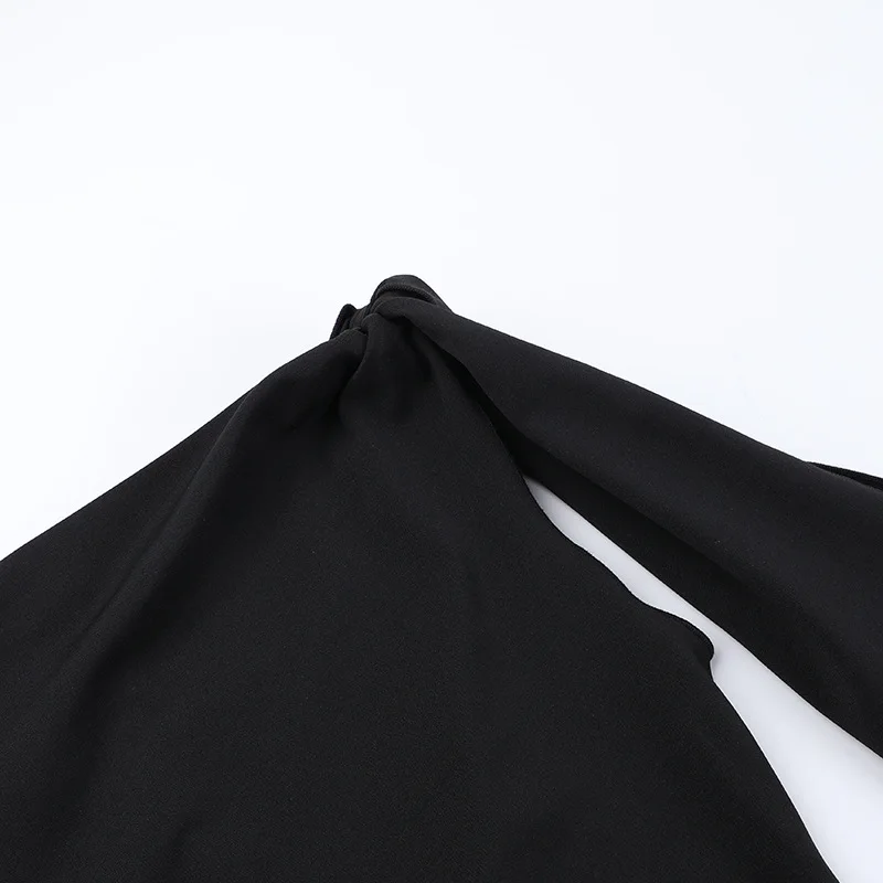Women's Hot Sweetheart Long Dress New Fashion Asymmetric Temperament Slim Package Hip Simple Tie Dresses