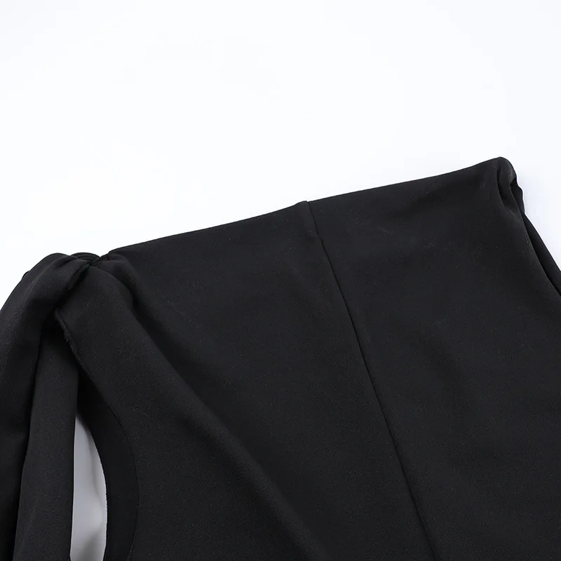 Women's Hot Sweetheart Long Dress New Fashion Asymmetric Temperament Slim Package Hip Simple Tie Dresses
