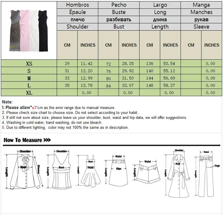 BSAY Women Fashion Summer New White Pleated Back Zip Sleeveless Crewneck Vest Long Dress Chic Female Elegant Evening