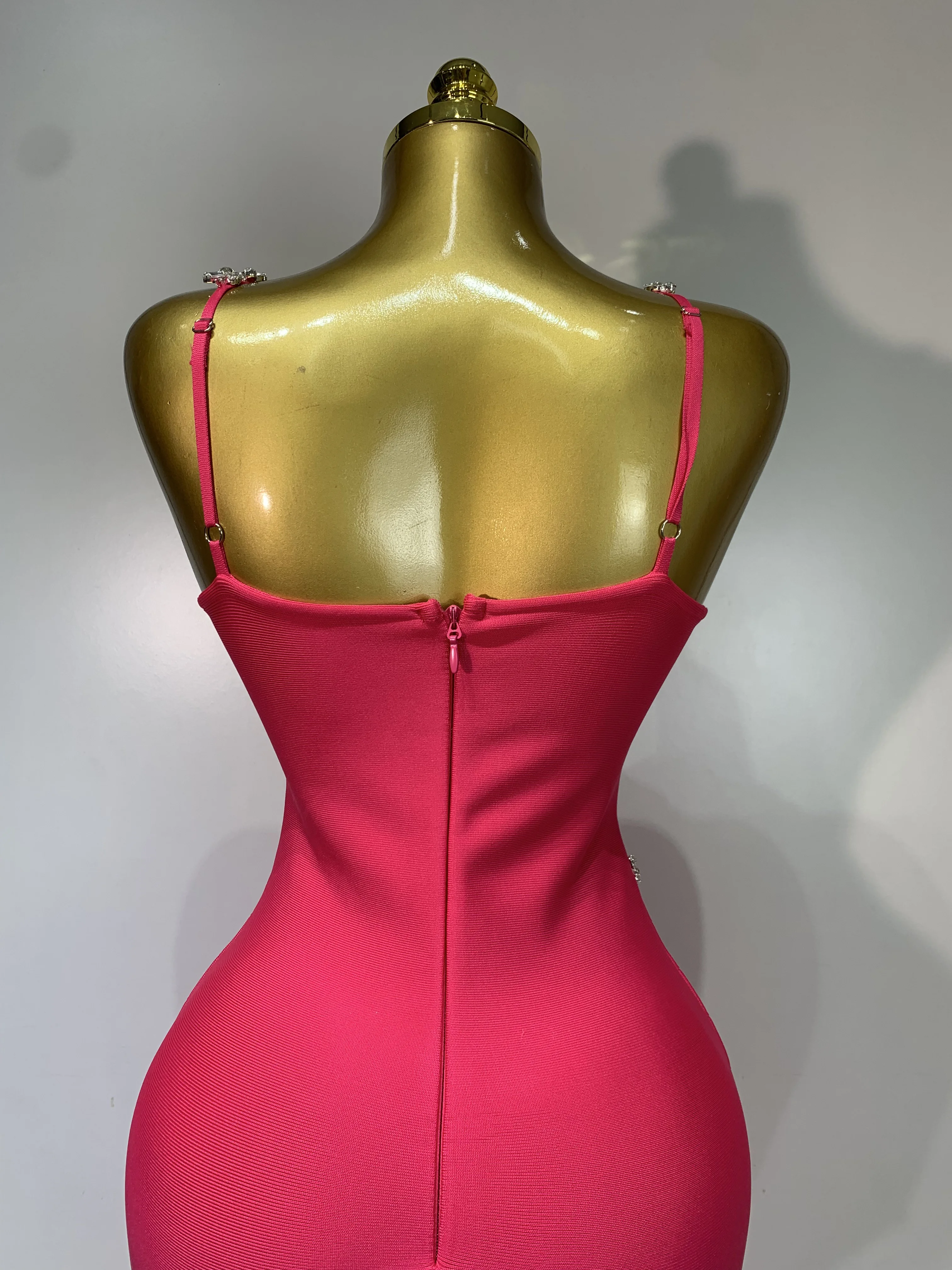Women Sexy Backless Shinning Crystal Bodycon Long Bandage Dresses Celebrate Birthday Elegant Evening Party Wedding Guest Gown