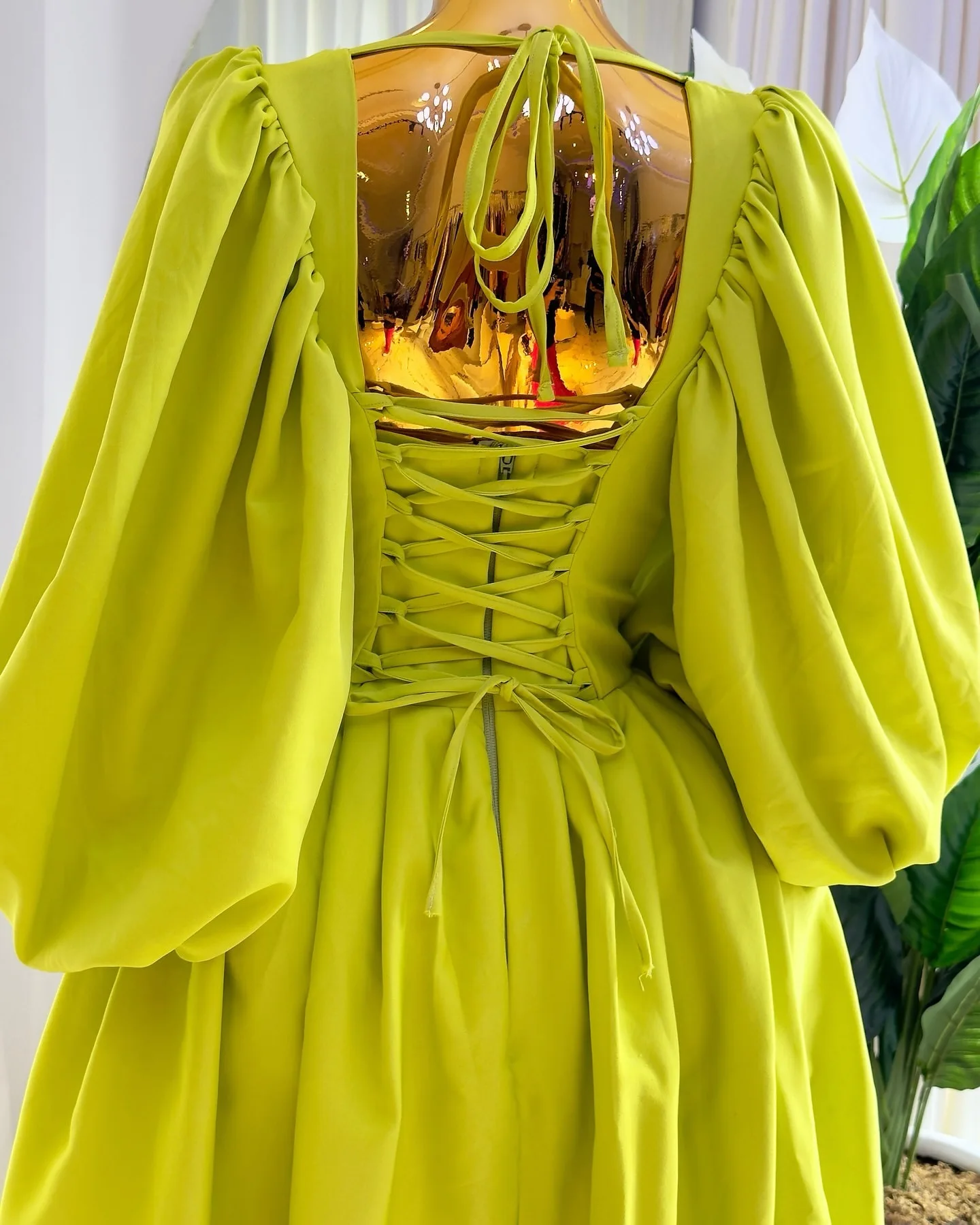 CM.YAYA Women Long Lantern Sleeve Square Collar Big Swing Long Maxi Dress 2024 Fall Birthday Sexy Party Evening Dresses Vestidos