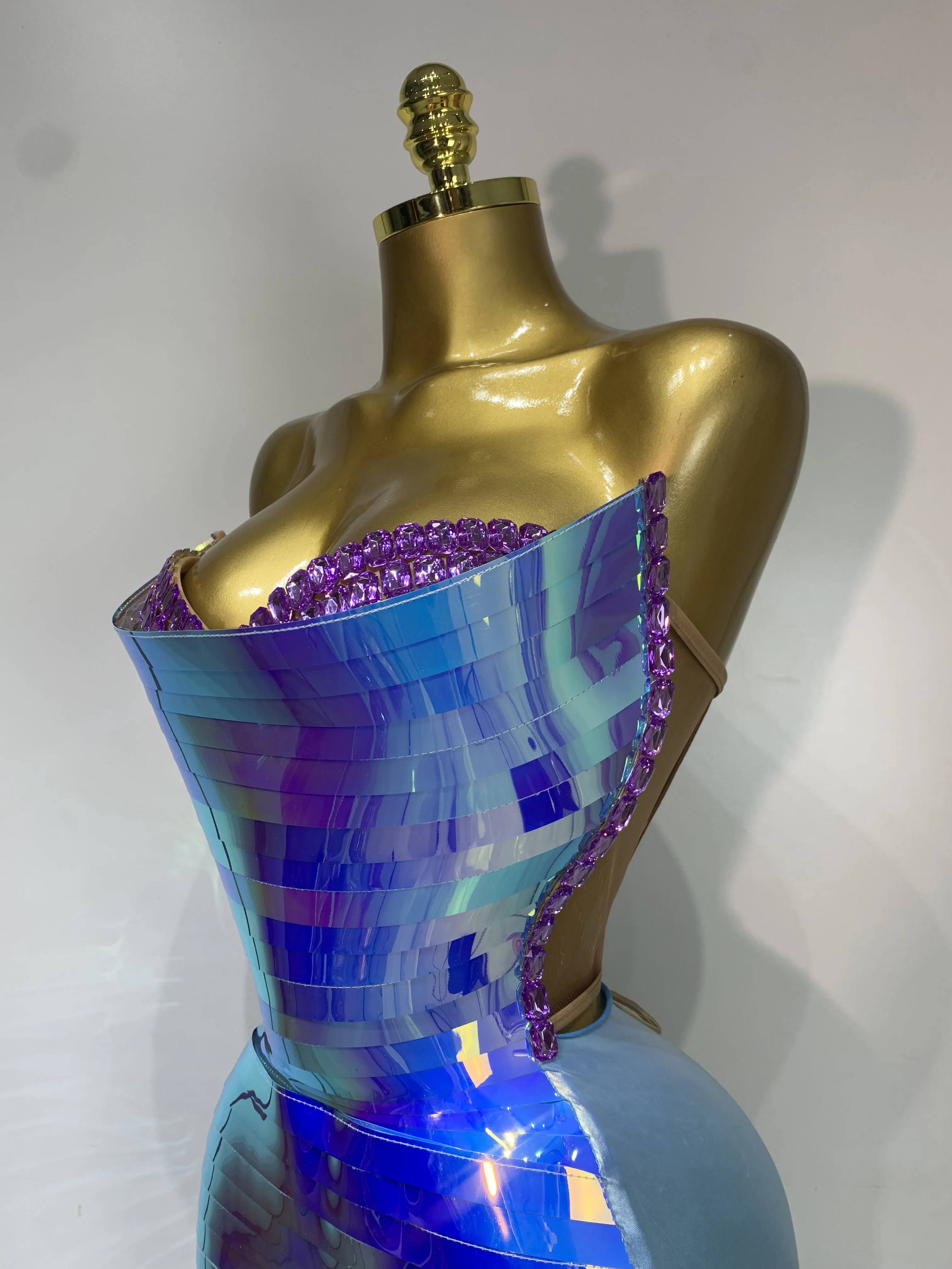 Women Luxury Gold Sequin Strapless Crystal Bodycon Y2K Evening Party Dress One Piece Celebrity Gala Gown Birthday Club Dress