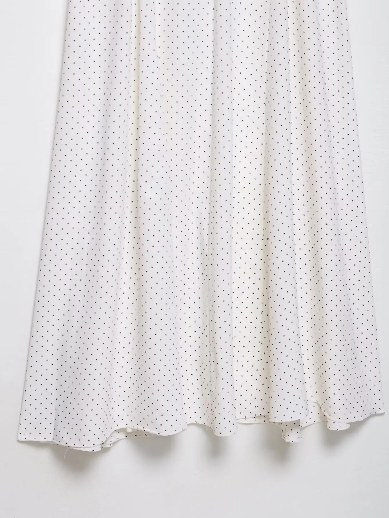 HH Woman Elegant Sleeveless Single-breasted Midi Dress Summer Female Lapel White Polka Dot Shirt Style Chart Dress Mujer