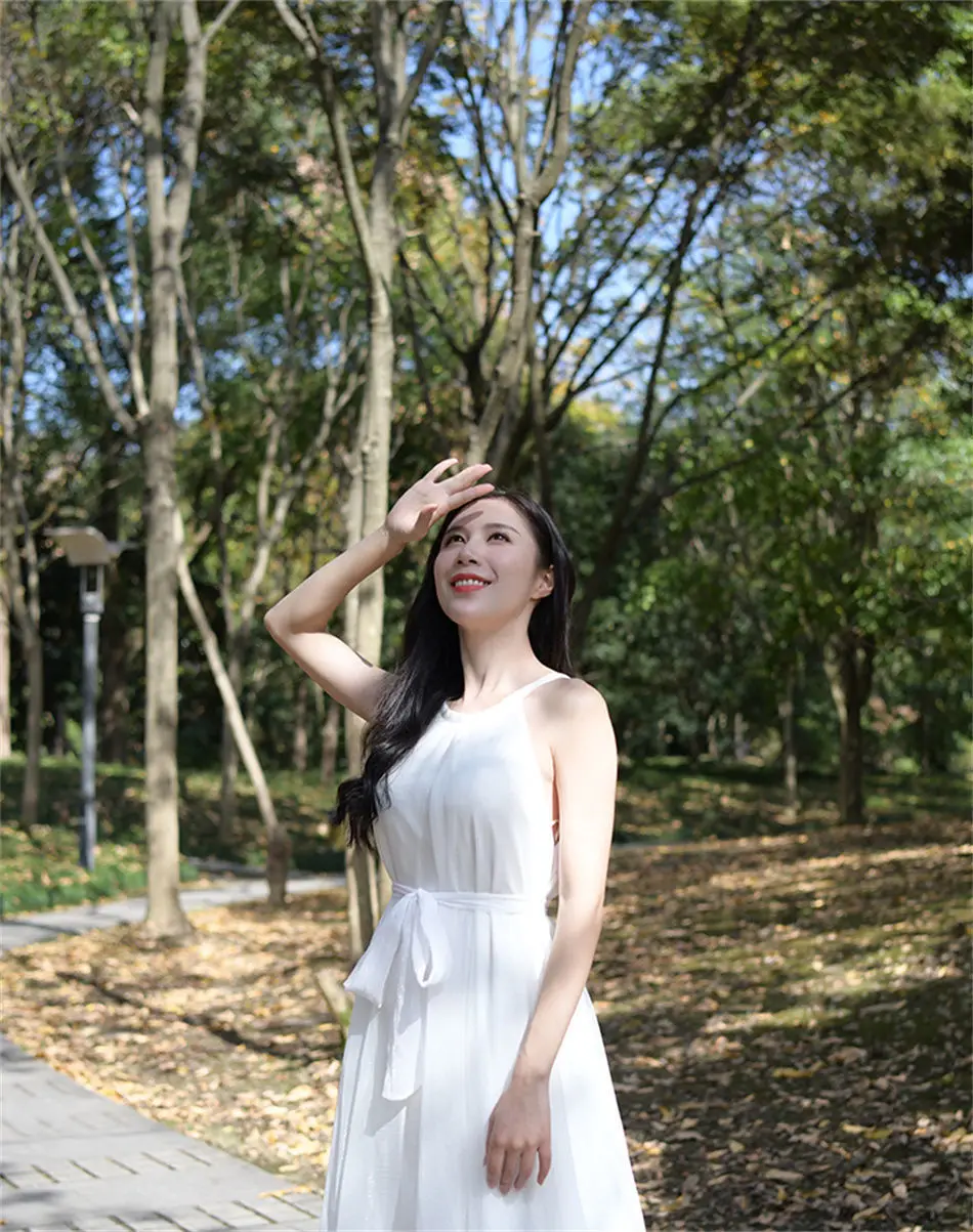 Travel Photo Desert Long Dress Women's New Summer Large Swing Chiffon Dress Elegant Belt Slimming Seaside Holiday Beach Dresses