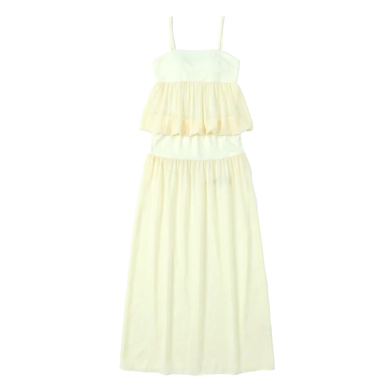 Spaghetti Strap Sexy Hollow Out Dress Women Elegant Sleeveless Backless Patchwork Bodycon Dress Vacation Beach Partywear 2026