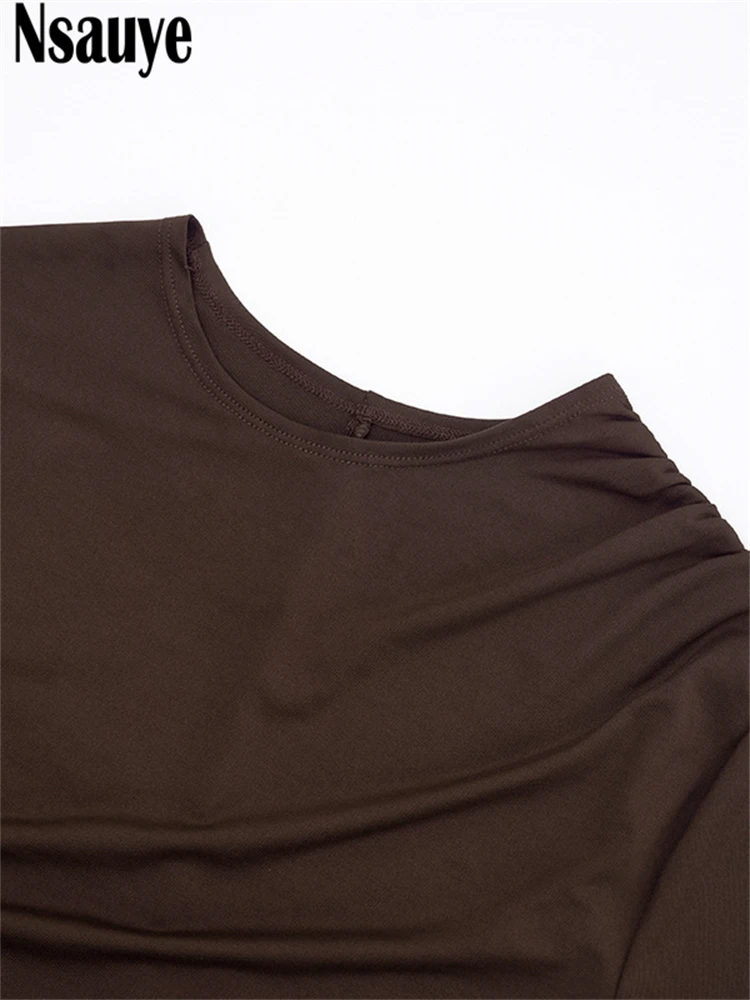 Nsauye New Fashion Women Short Wrap High Waisted Mini Winter Dress 2025 Outfits Sexy Night Club Party Evening Long Sleeve Dress