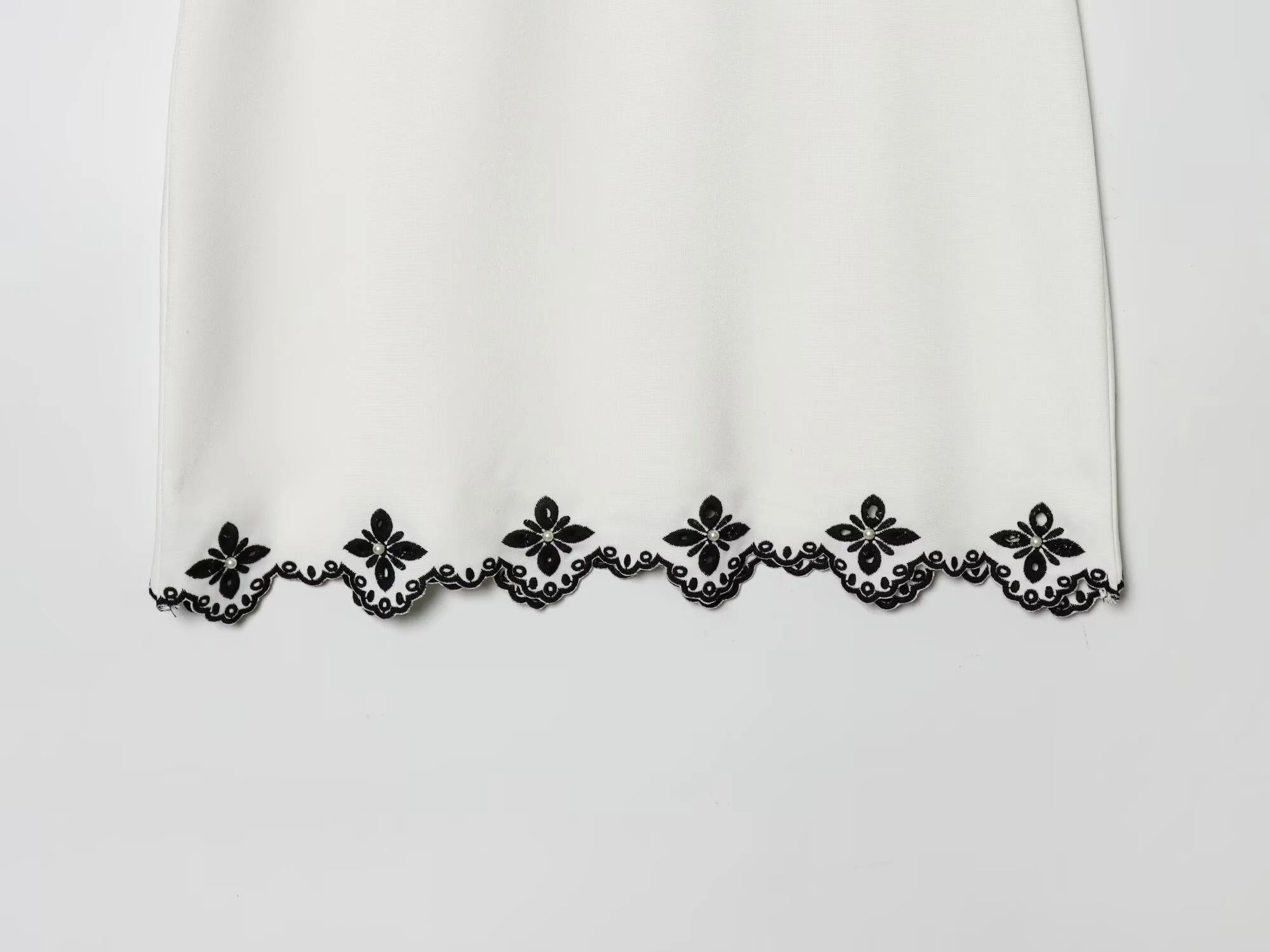 European and American style 2025 winter new women's clothing artificial pearl embroidery sleeveless short dress