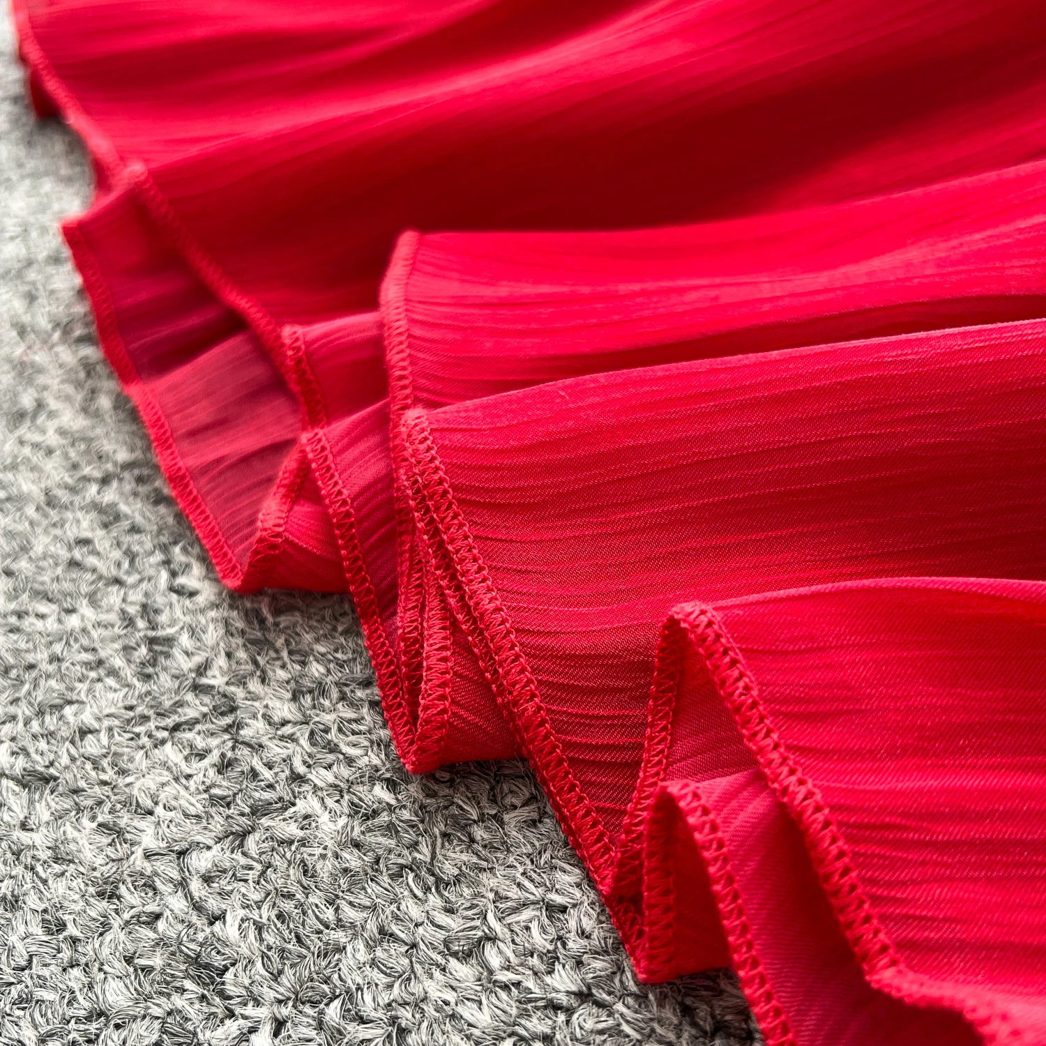 Vintage Elegant Spliced lace-up ruffle slim Dress Korean Fashion Long dress hotsweet Women Fashion Dresses
