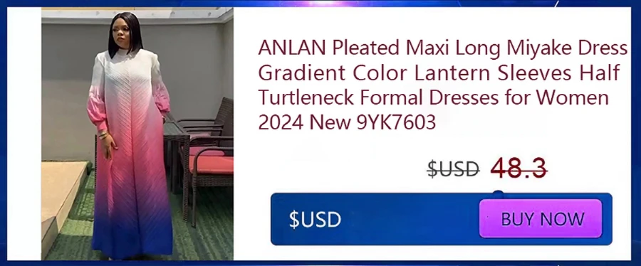 ANLAN Luxury Beading Hollow Out Tassels Pleated Miyake Dresses Women 3D Flower Splice Lantern Sleeve Loose Party Dress 2025 N