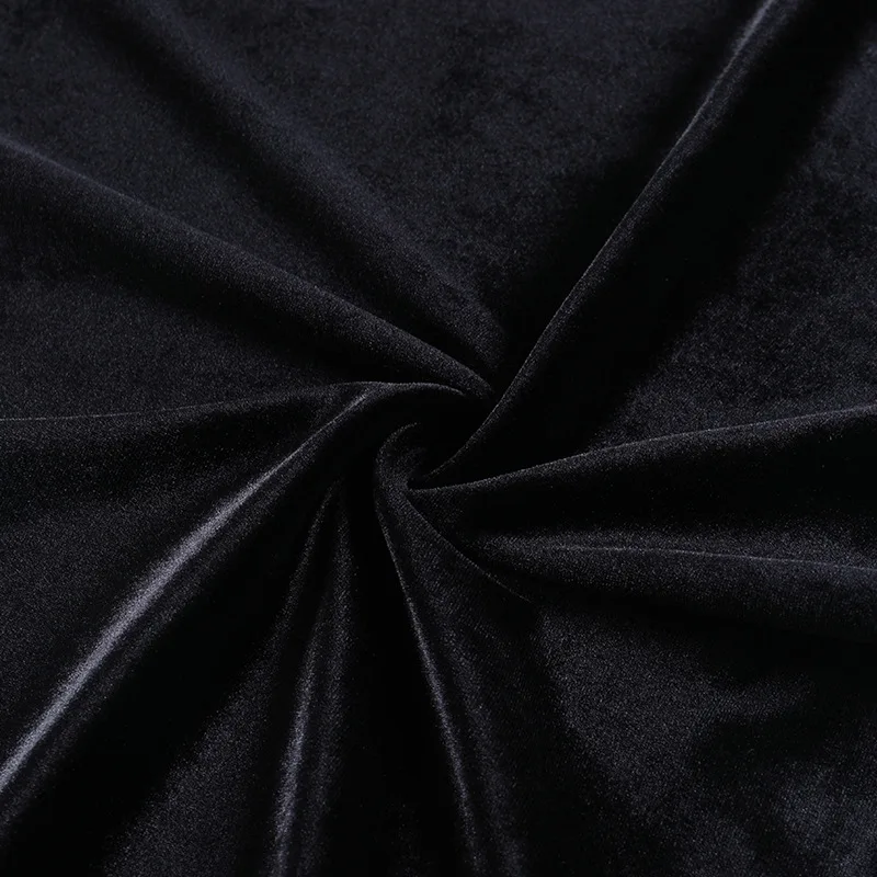 Gothic Lolita Girl Lace Trim Velvet A-Line Dress Women Sexy Perspective Long Sleeve V Neck Slim Mini Dress Cosplay Party Costume