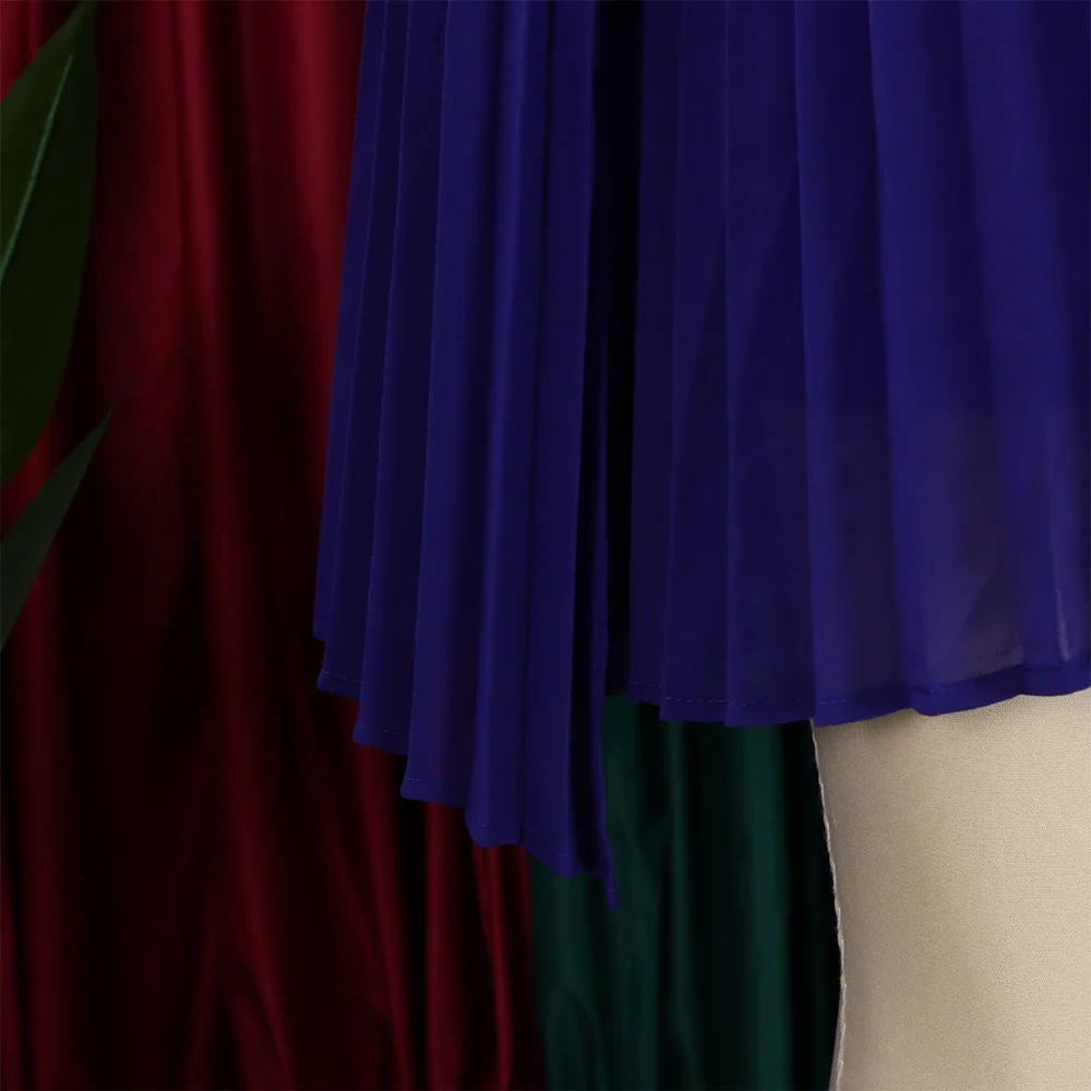Chiffon Dress for Women Elegant 2024 New Round Neck Batwing Sleeve Loose Knee Length Luxury African Birthday Party Dinner Dress