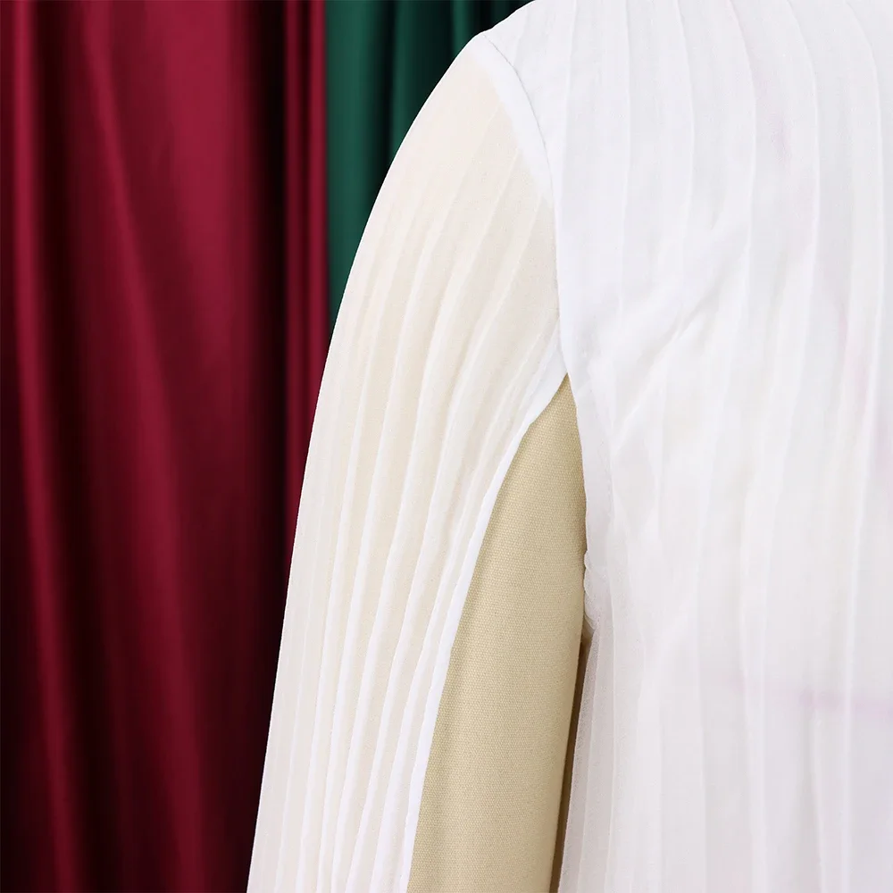 Chiffon Dress for Women Elegant 2024 New Round Neck Batwing Sleeve Loose Knee Length Luxury African Birthday Party Dinner Dress