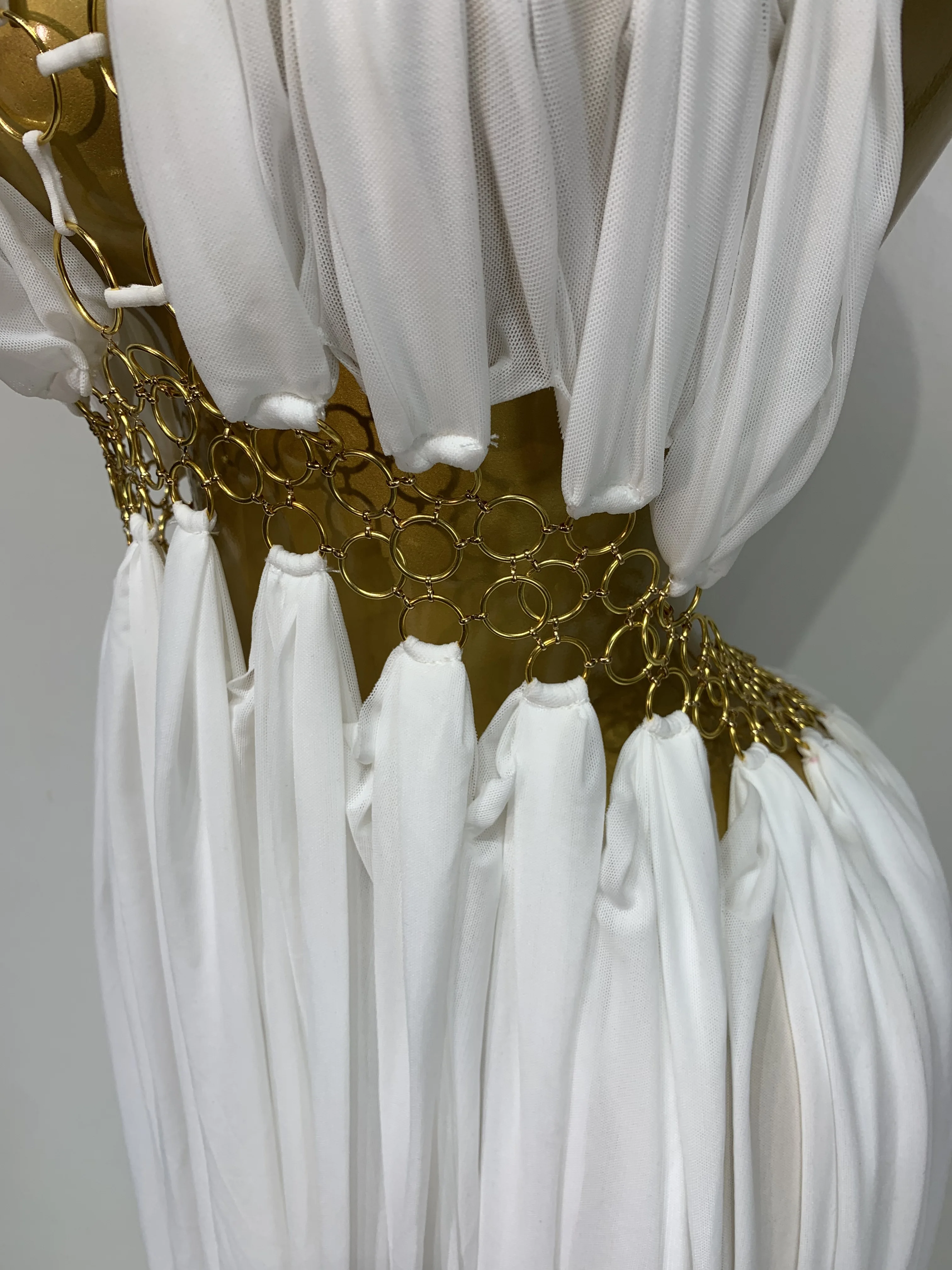 Women Sexy Hollow Out Backless Long Dress Nightclub Bar Stage Performance Costume Eveing Birthday Party Homecoming Dress