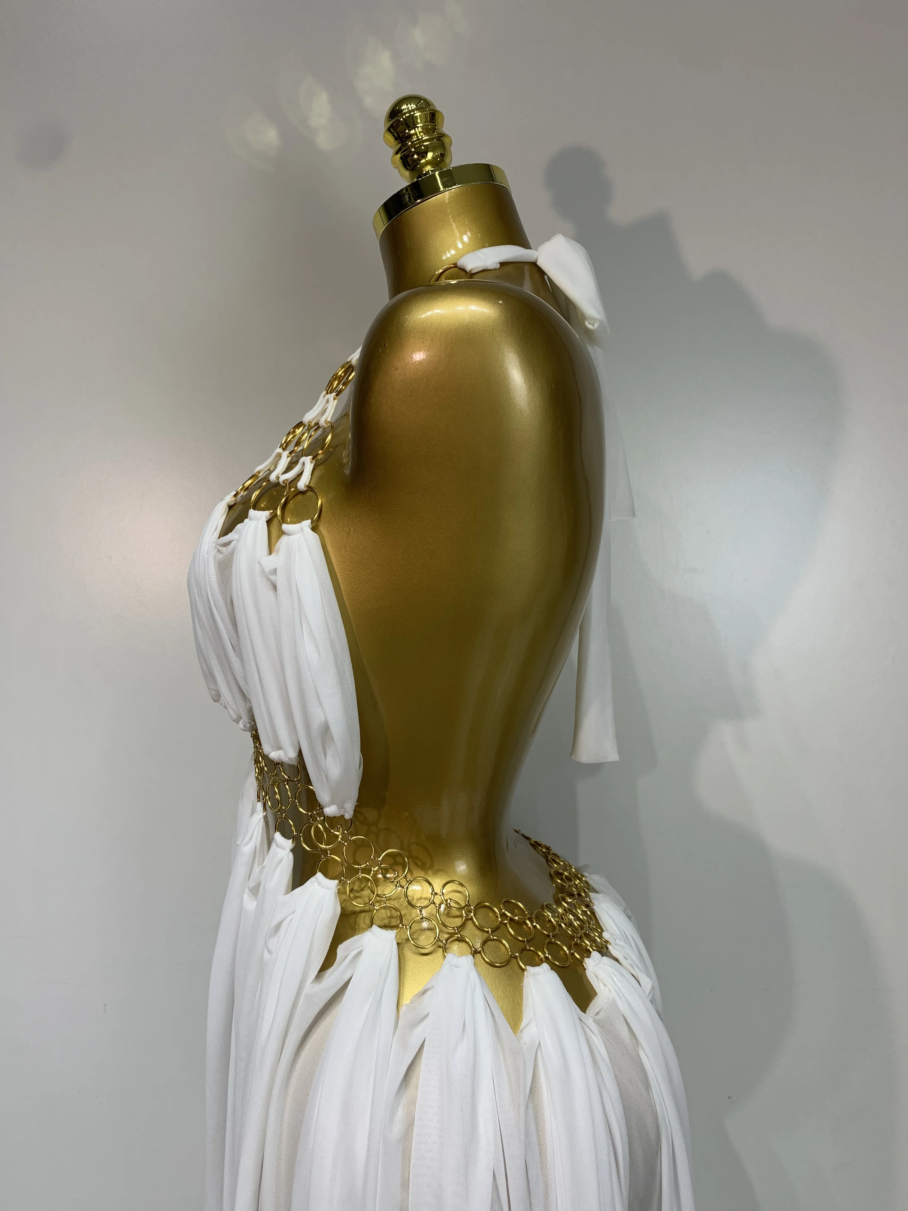 Women Sexy Hollow Out Backless Long Dress Nightclub Bar Stage Performance Costume Eveing Birthday Party Homecoming Dress