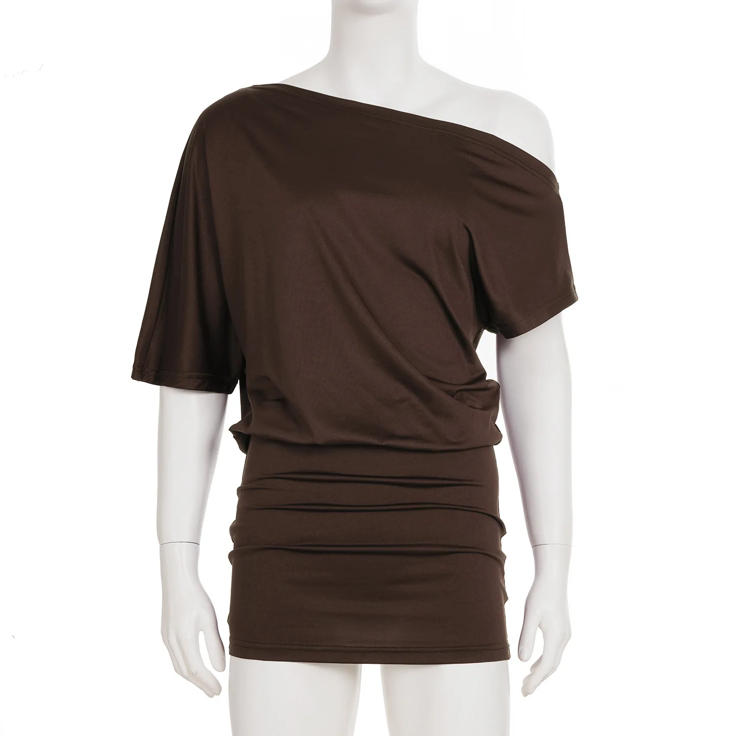BOOFEENAA Asymmetrical Off Shoulder Mini Dresses 2025 Woman Clothes Fashion Sexy Summer Dress C77-BE20