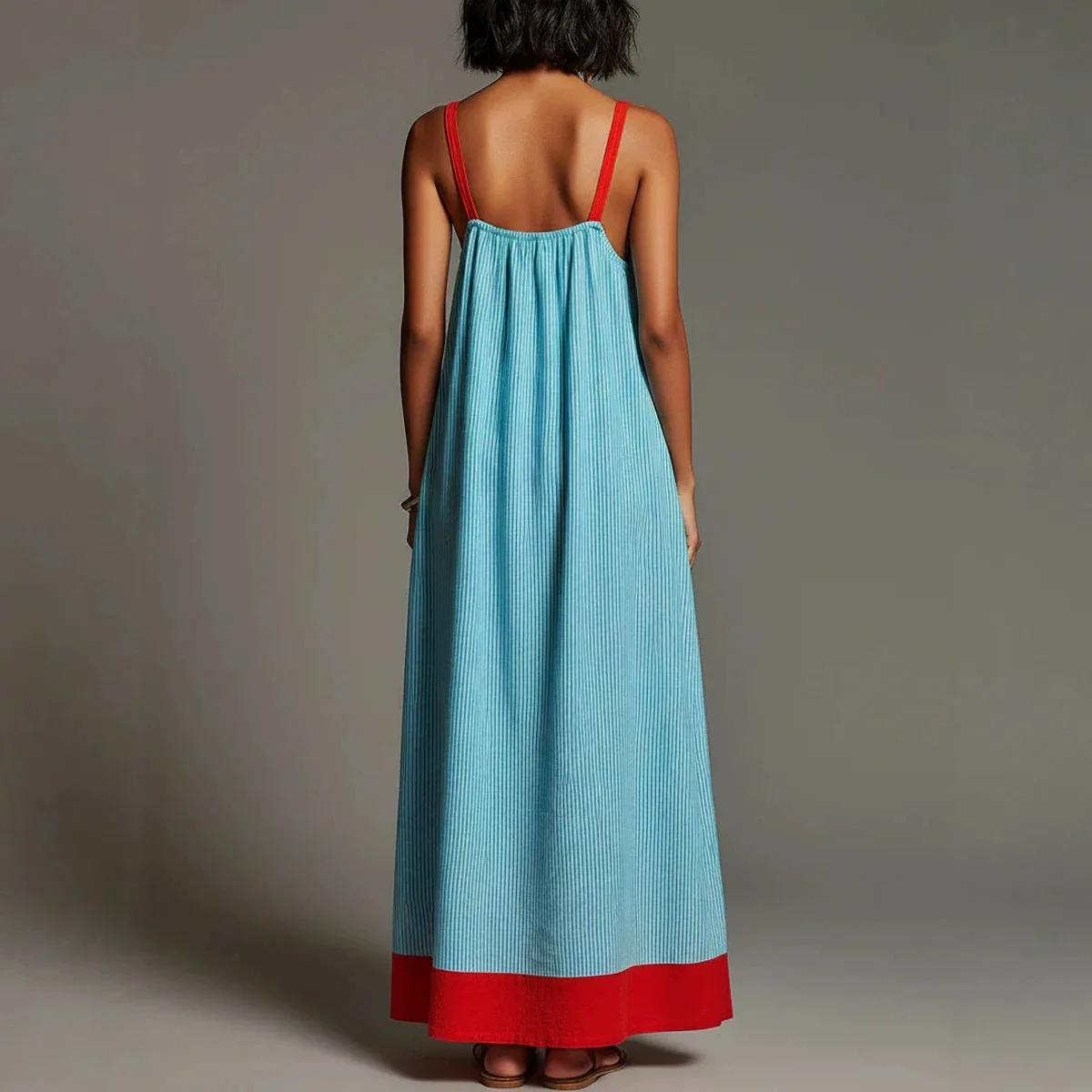 Summer New Elegant Sleeveless Striped Suspender Dress Women's Fashion Boho Casual Office Holiday Party Dresses For Women Robe