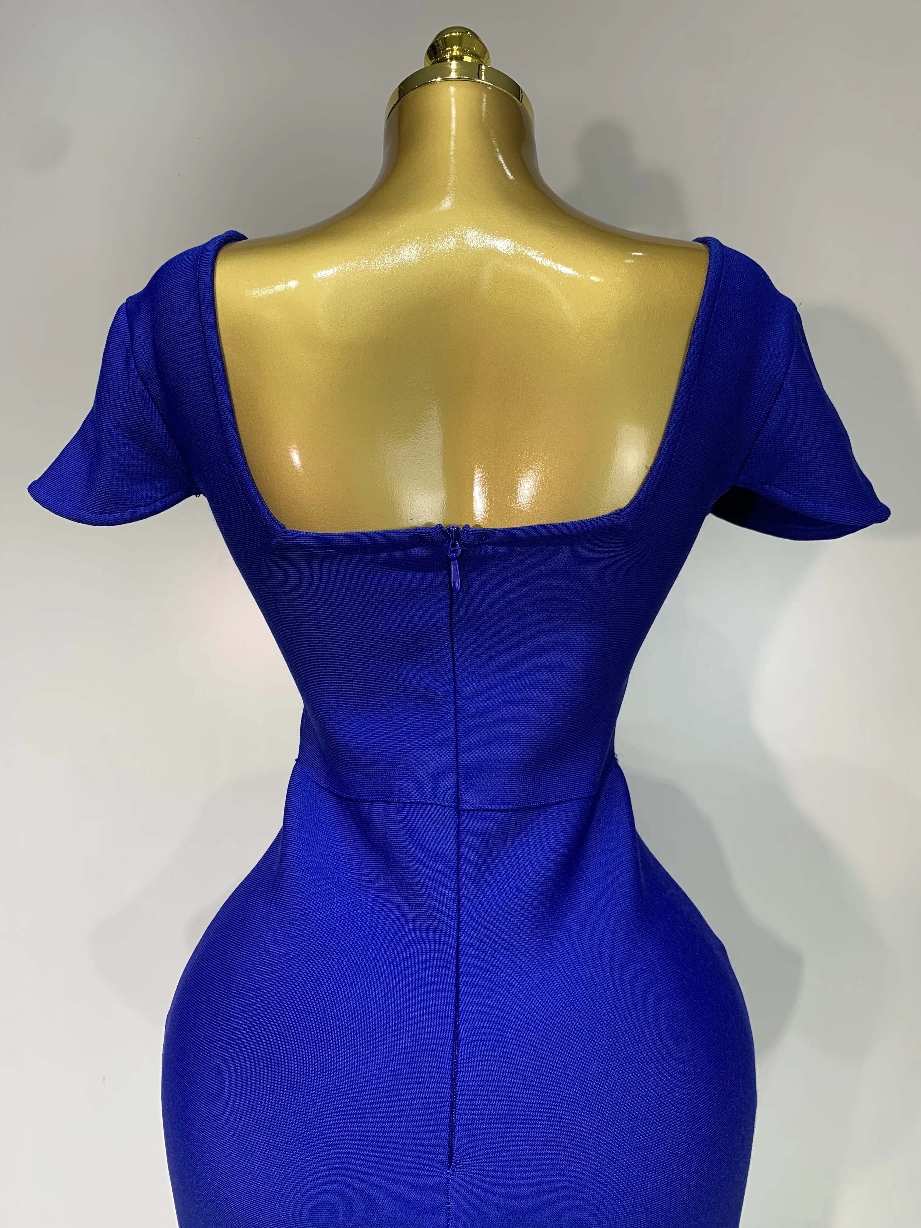 Women Celebrity Sexy Square Collar Bodycon Bandage Long Dress 2025 Luxury Birthday Dresses Knitted Elegant Evening Party Outfit