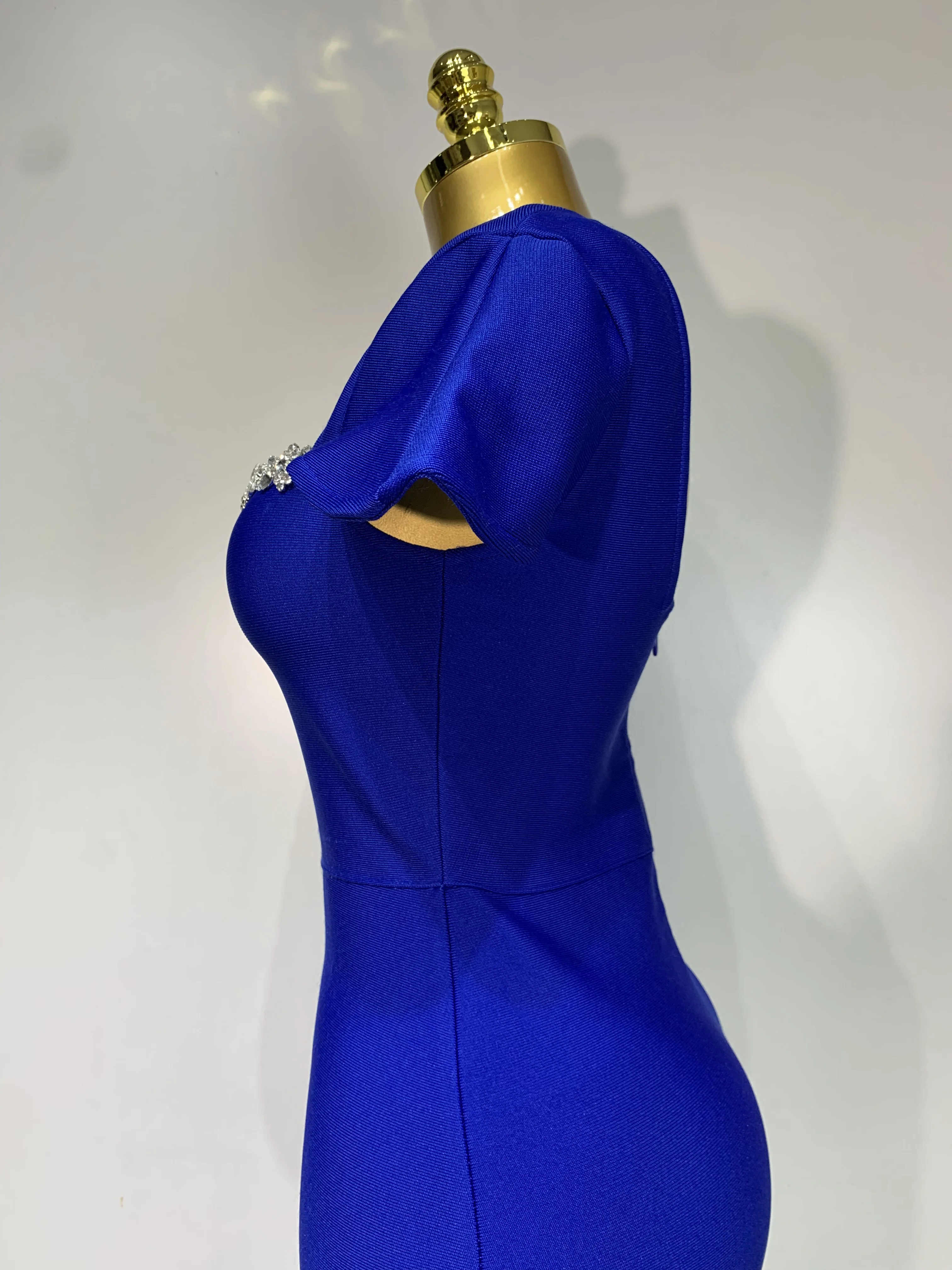 Women Celebrity Sexy Square Collar Bodycon Bandage Long Dress 2025 Luxury Birthday Dresses Knitted Elegant Evening Party Outfit