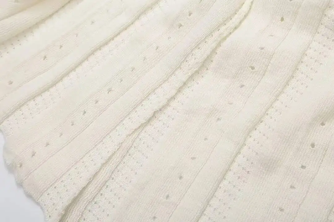 Elegant Knit Dress For Women White Slim O-neck Single Breasted Short Sleeve Long Dresses Female Spring Fashion Lady Robe T88X