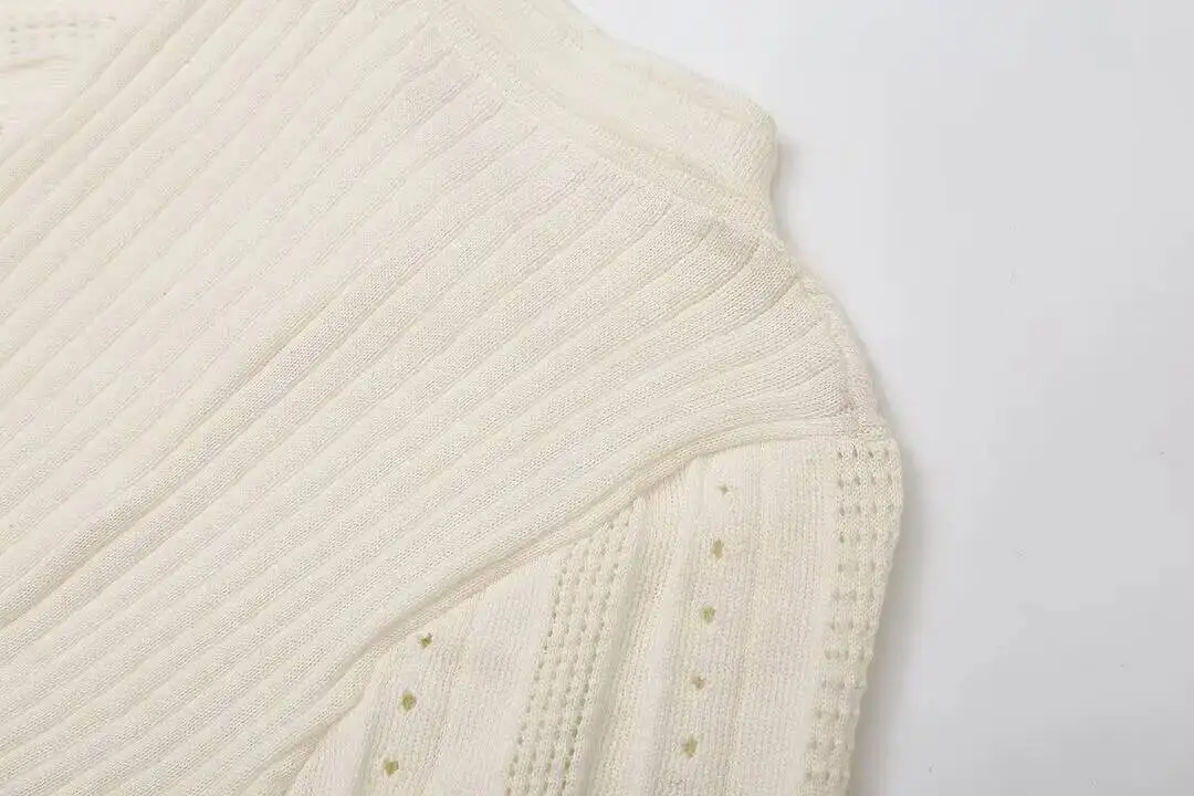 Elegant Knit Dress For Women White Slim O-neck Single Breasted Short Sleeve Long Dresses Female Spring Fashion Lady Robe T88X
