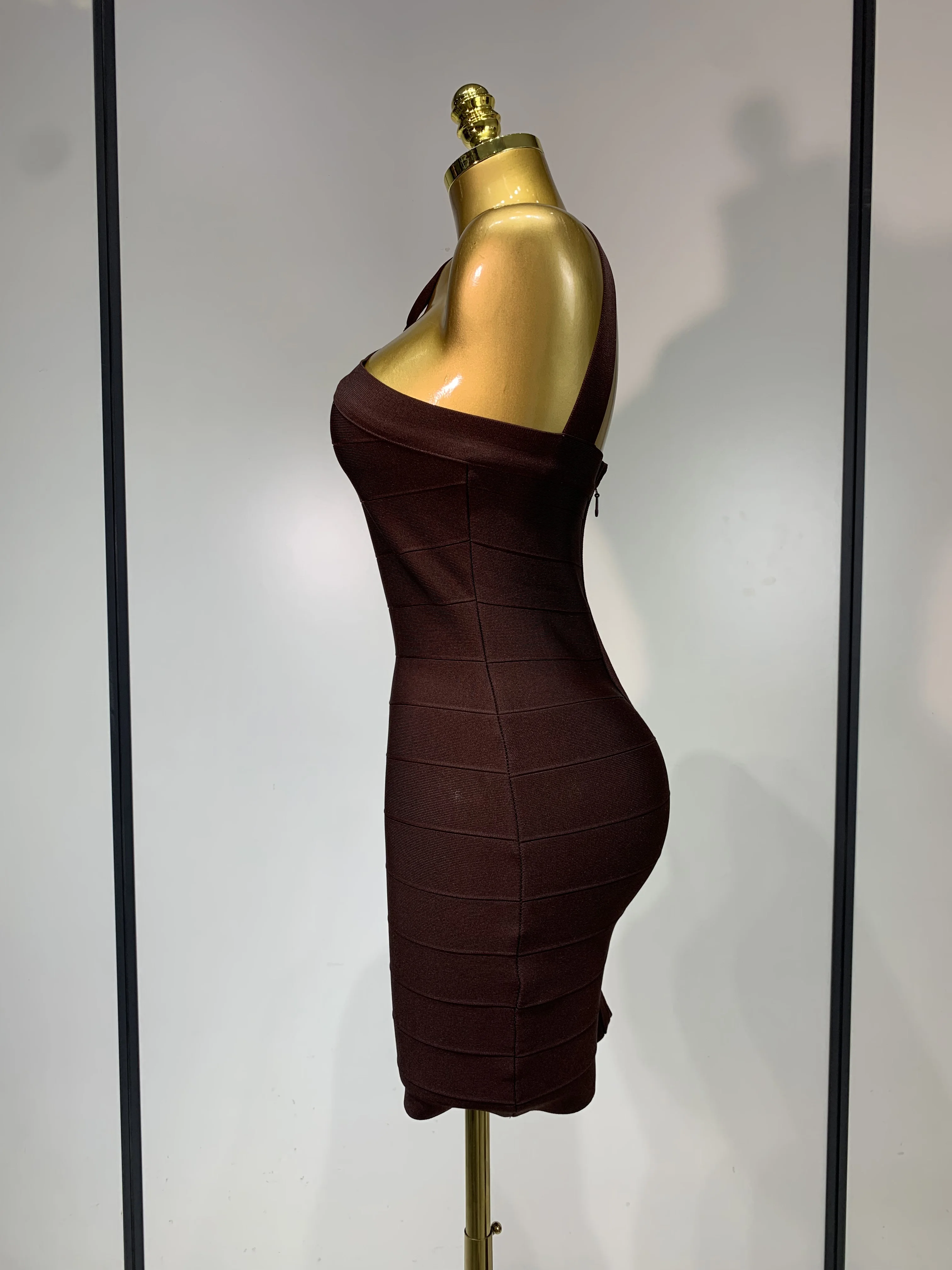Women Sexy Backless Pink Bodycon Mini Bandage Dresses Elegant Evening Party Luxury Birthday Nightclub Cocktail Prom Gown