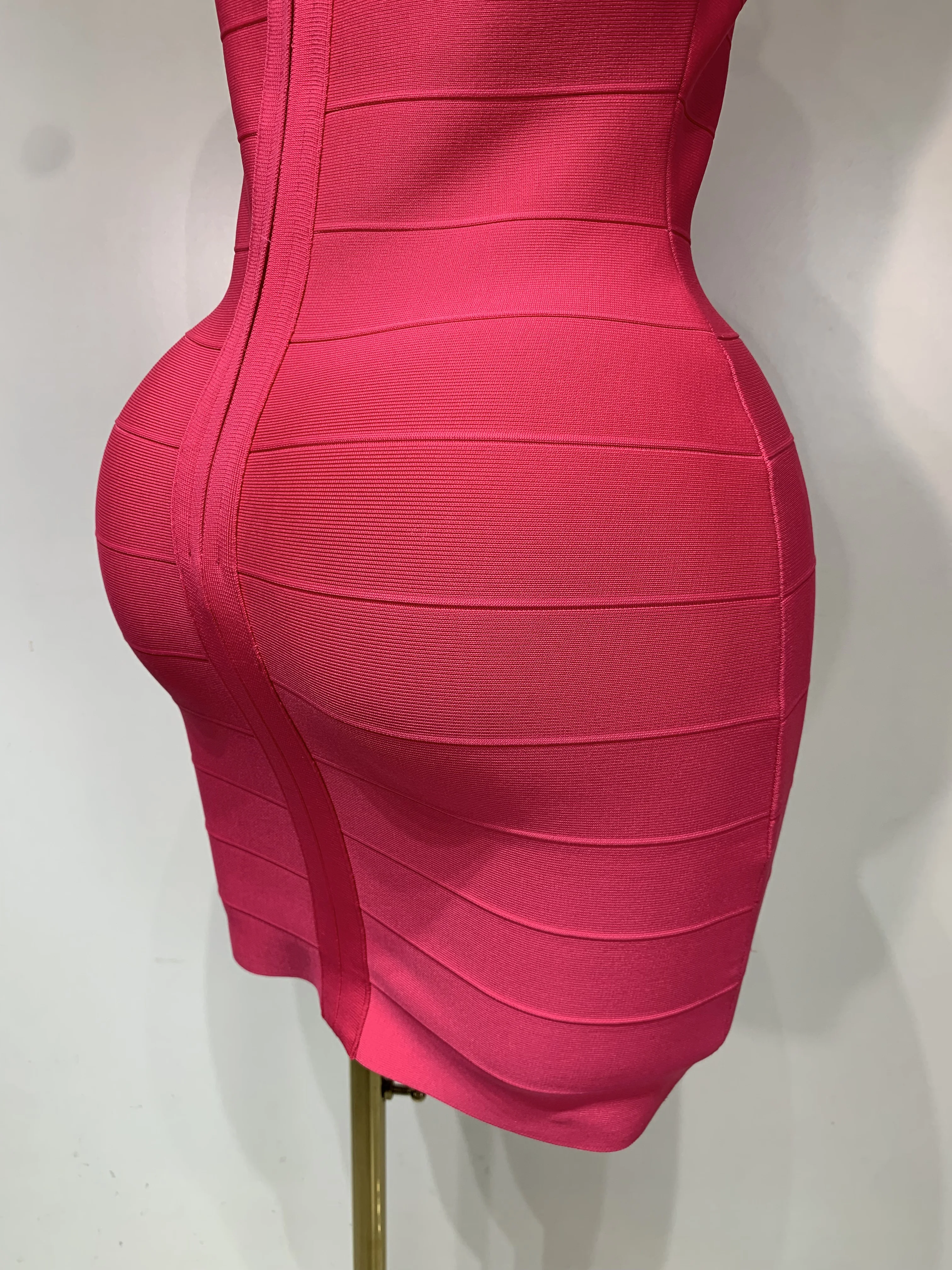 Women Sexy Backless Pink Bodycon Mini Bandage Dresses Elegant Evening Party Luxury Birthday Nightclub Cocktail Prom Gown