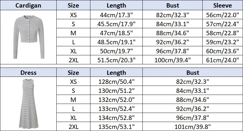 AP SS2026 Women's Dress Striped Cardigan and Dress Soft Three Color Options Fashionable Women's Outfit