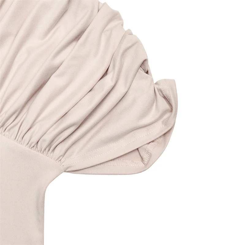 Mozision Women Off-shoulder Ruched Sexy Maxi Dress Elegant Deep V Neck Draped Sleeve Bodycon Club Party Long Dresses Female