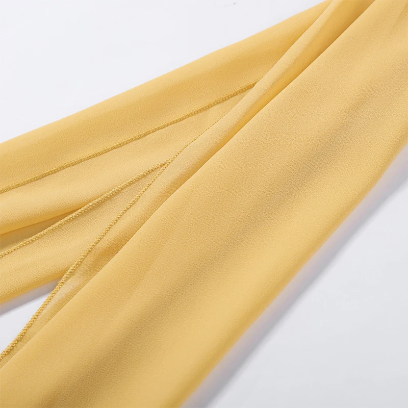 Women Dress Chiffon Strapless Detachable Neck Maxi Dress Scarf Strap Multi Tier Ruffle Layered Flowy Hem Slim Elegant Dress Lady