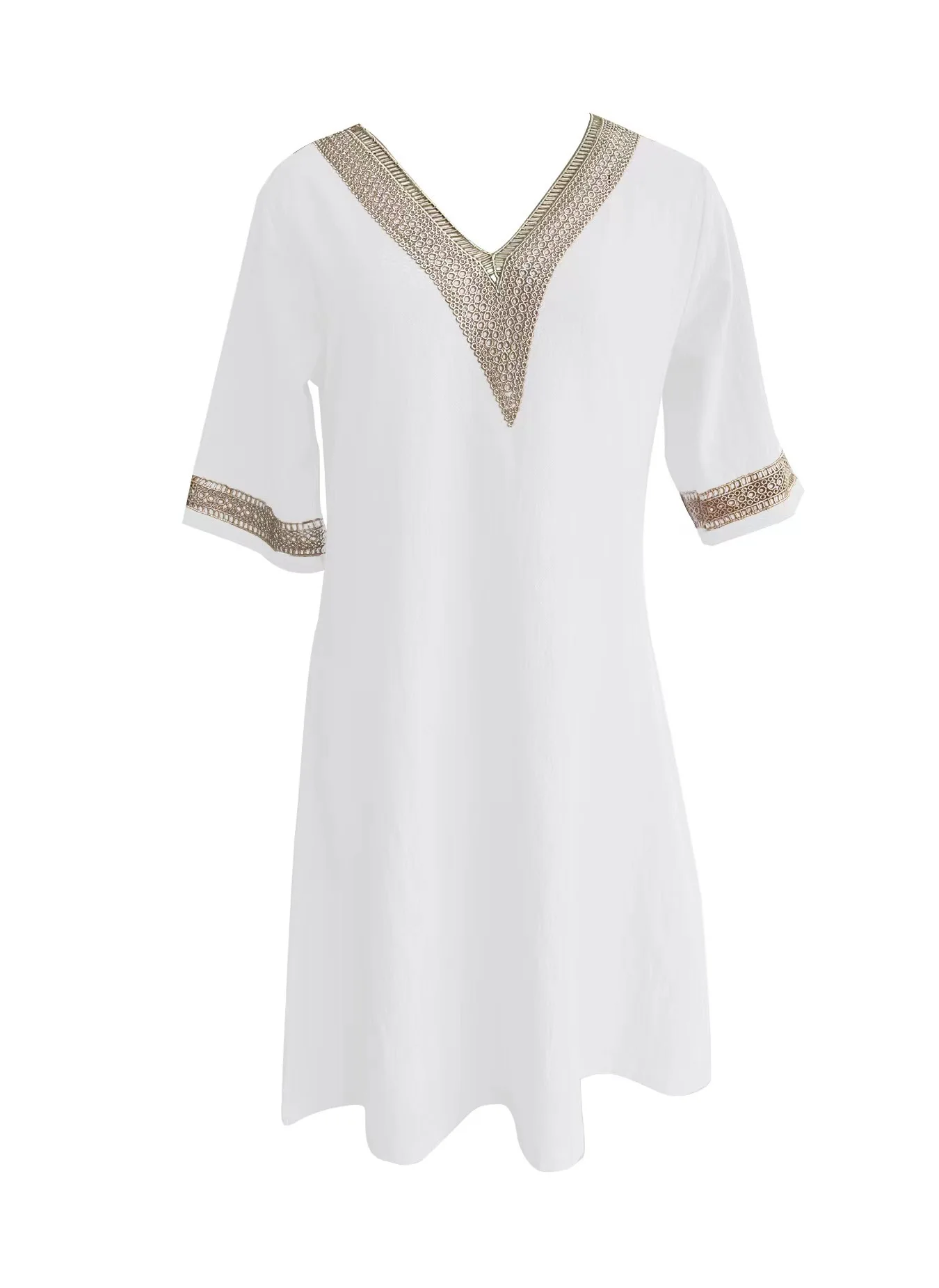 Casual Fashion Clothes Elegant Cotton Linen Dress for Women Summer Dress Women Clothing Vintage Streetwear Ethnic Style Y2k