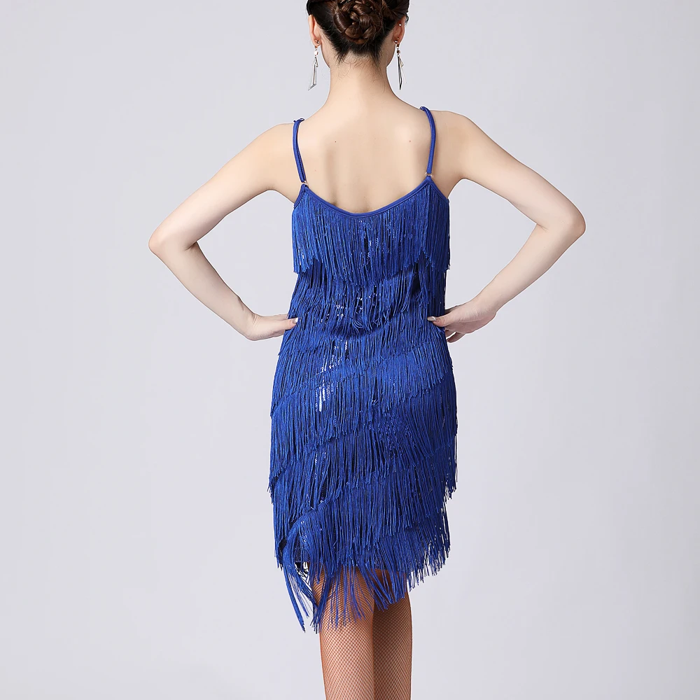 Women 1920s Vintage Great Gatsby Party Sequin Dress Sexy V-Neck Summer Cami Dress Gold Fringe Dress Vestidos Flapper Costumes