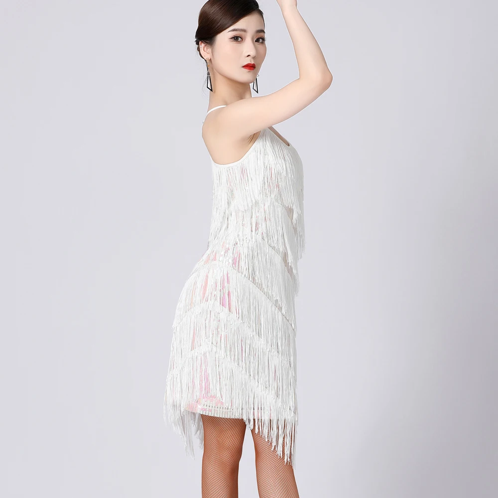 Women 1920s Vintage Great Gatsby Party Sequin Dress Sexy V-Neck Summer Cami Dress Gold Fringe Dress Vestidos Flapper Costumes