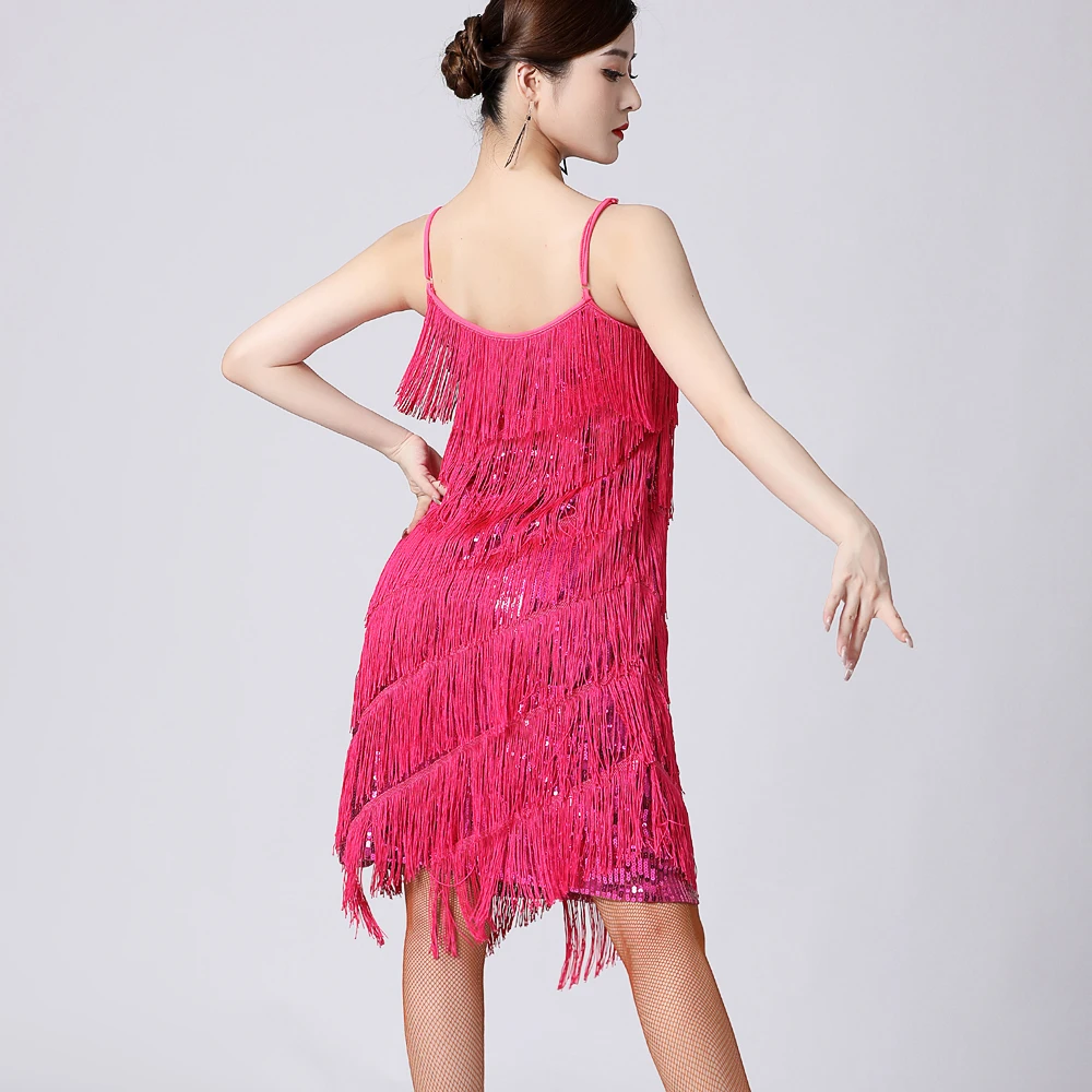 Women 1920s Vintage Great Gatsby Party Sequin Dress Sexy V-Neck Summer Cami Dress Gold Fringe Dress Vestidos Flapper Costumes