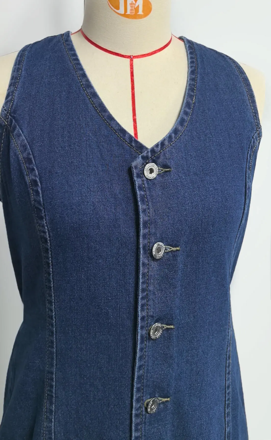 Denim Dress Women Mid Length Dresses Vest Vestidos Y2k Streetwear Elegant Splice Party Night Work V Neck Sleeveless Tight Waist