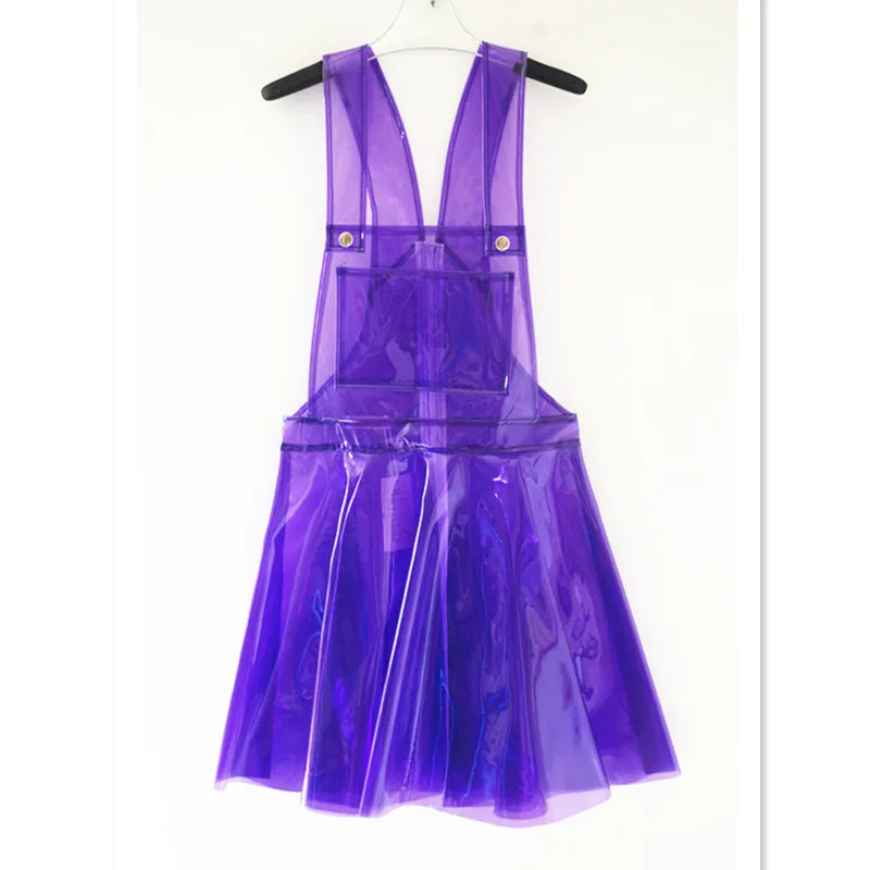 Women Plastic PVC Dress See Through A Line Transparent PVC Clear Dress Waterproof Dress Sexy Costume Gothic Sheer dress S-7XL