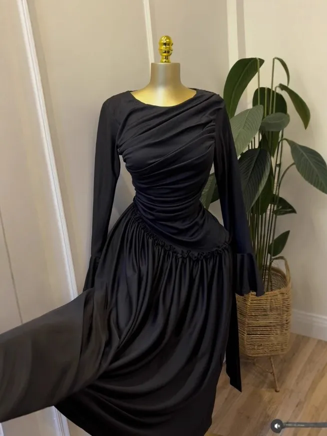 CM.YAYA Women Full Sleeve O-neck Elegant Long Dress Edible Tree Fungus Sweet Holiday Beach Evening Sexy Party Dresses Vestidos