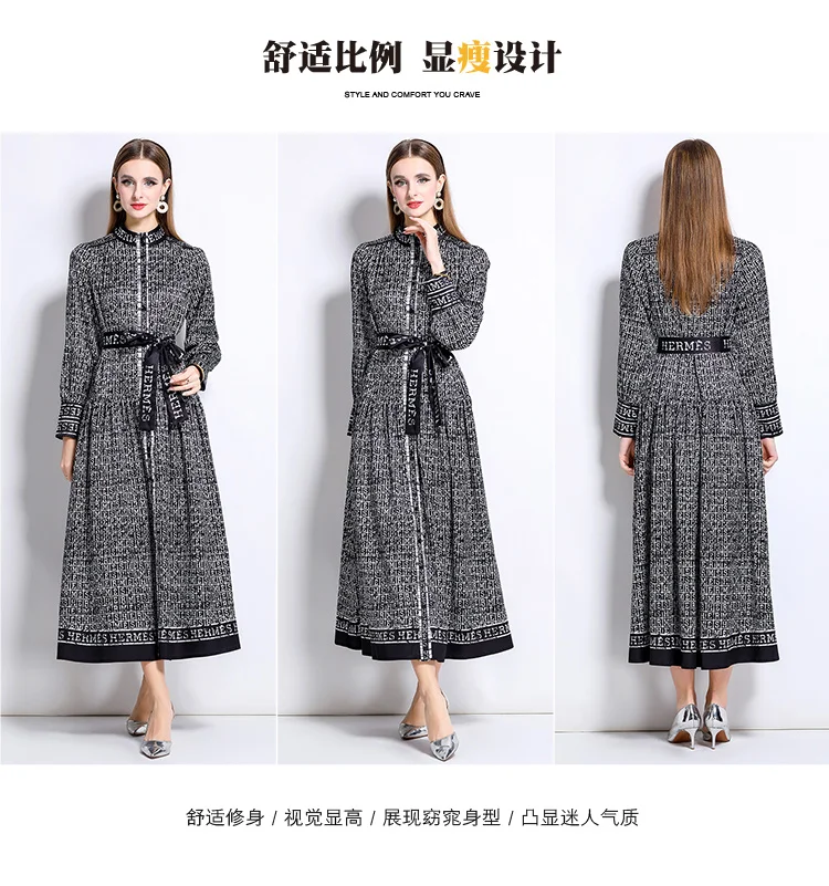 AIMEILI Women Autumn Elegant Dress Shirt Female High Quality Vintage Yellow Party Robe Femme Lantern Sleeve Designer Vestidos