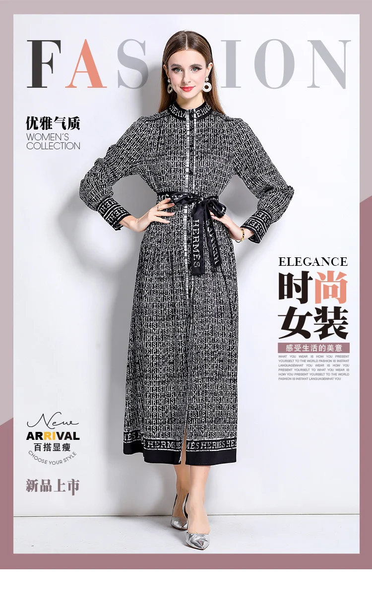 AIMEILI Women Autumn Elegant Dress Shirt Female High Quality Vintage Yellow Party Robe Femme Lantern Sleeve Designer Vestidos