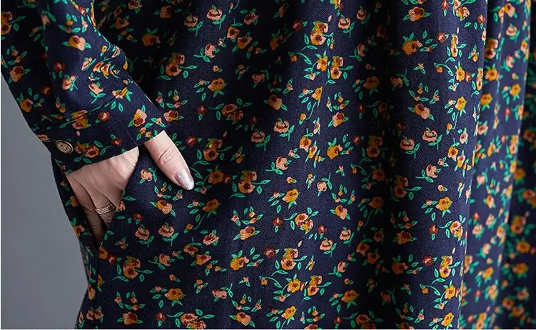 long sleeve cotton linen ruffle vintage floral new in dresses for women casual loose spring autumn dress elegant clothing 2026