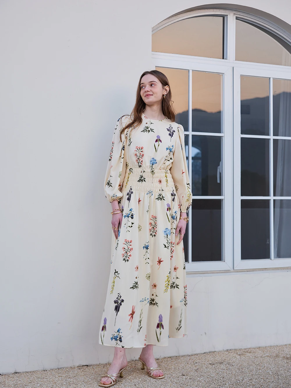 AP SS26 Women Smock Floral Dress Sweet Style