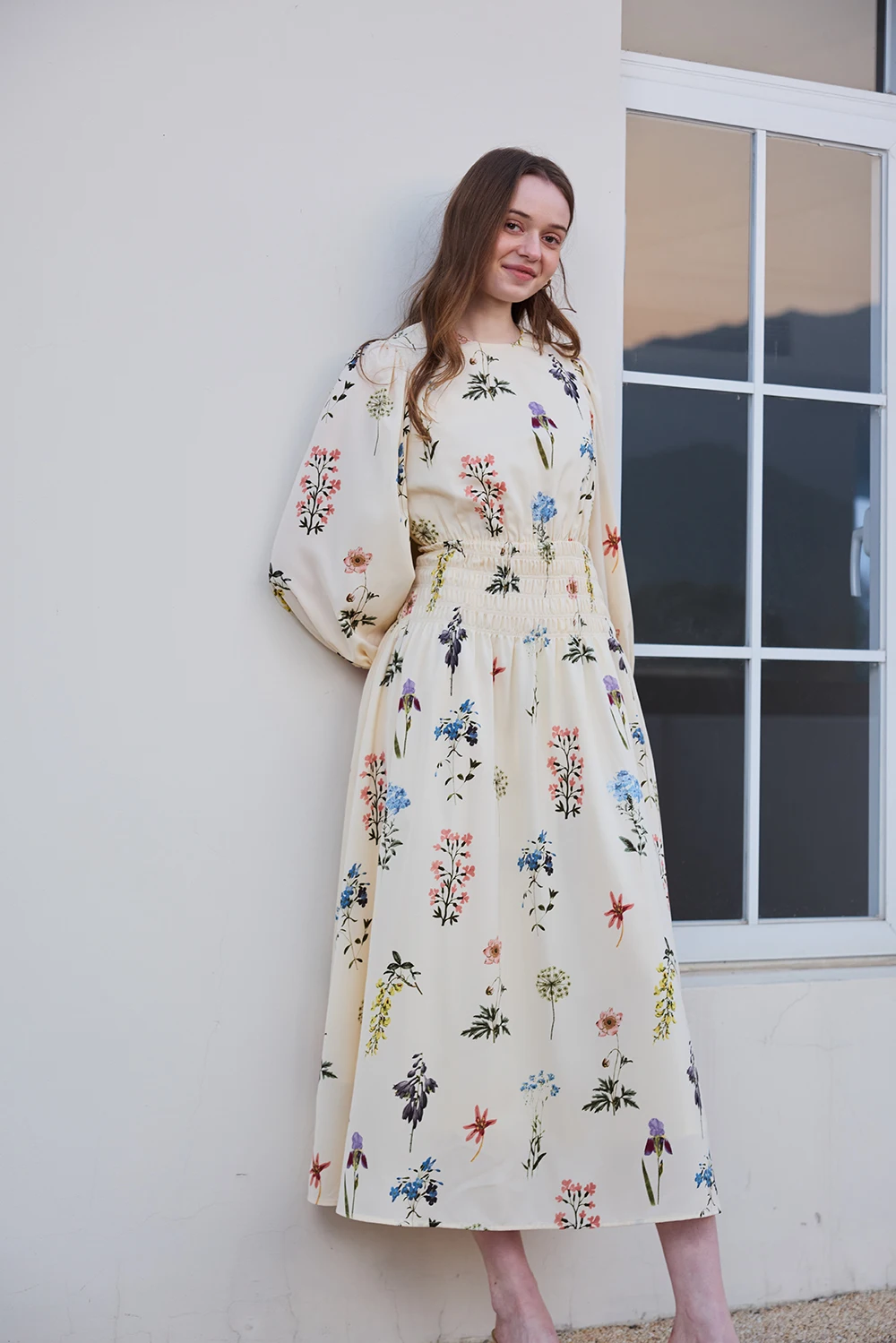 AP SS26 Women Smock Floral Dress Sweet Style