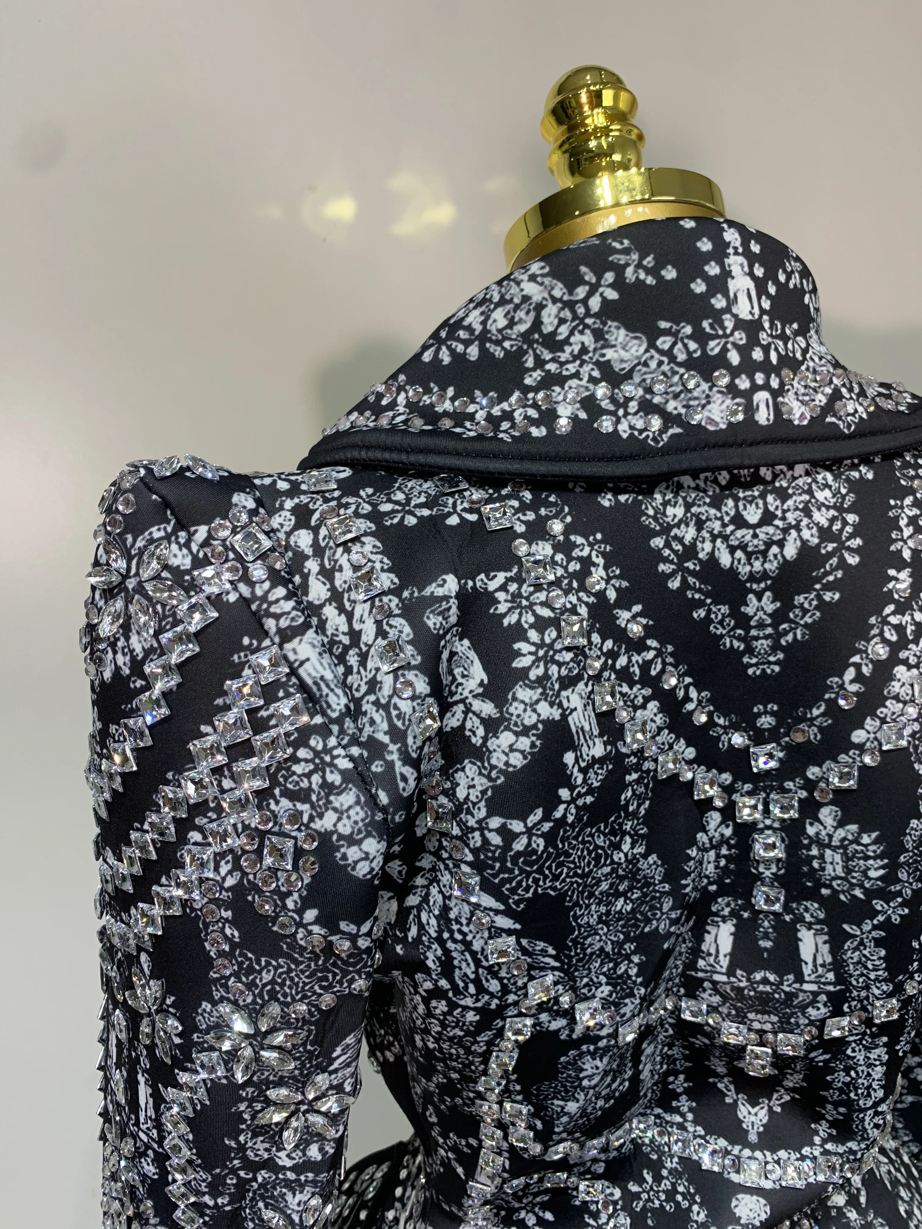 High Quality Luxury Nightclub Evening Birthday Dresses Stage Perform Outfit Sparkly Rhinestone Women's Elegant Party Sexy Dress